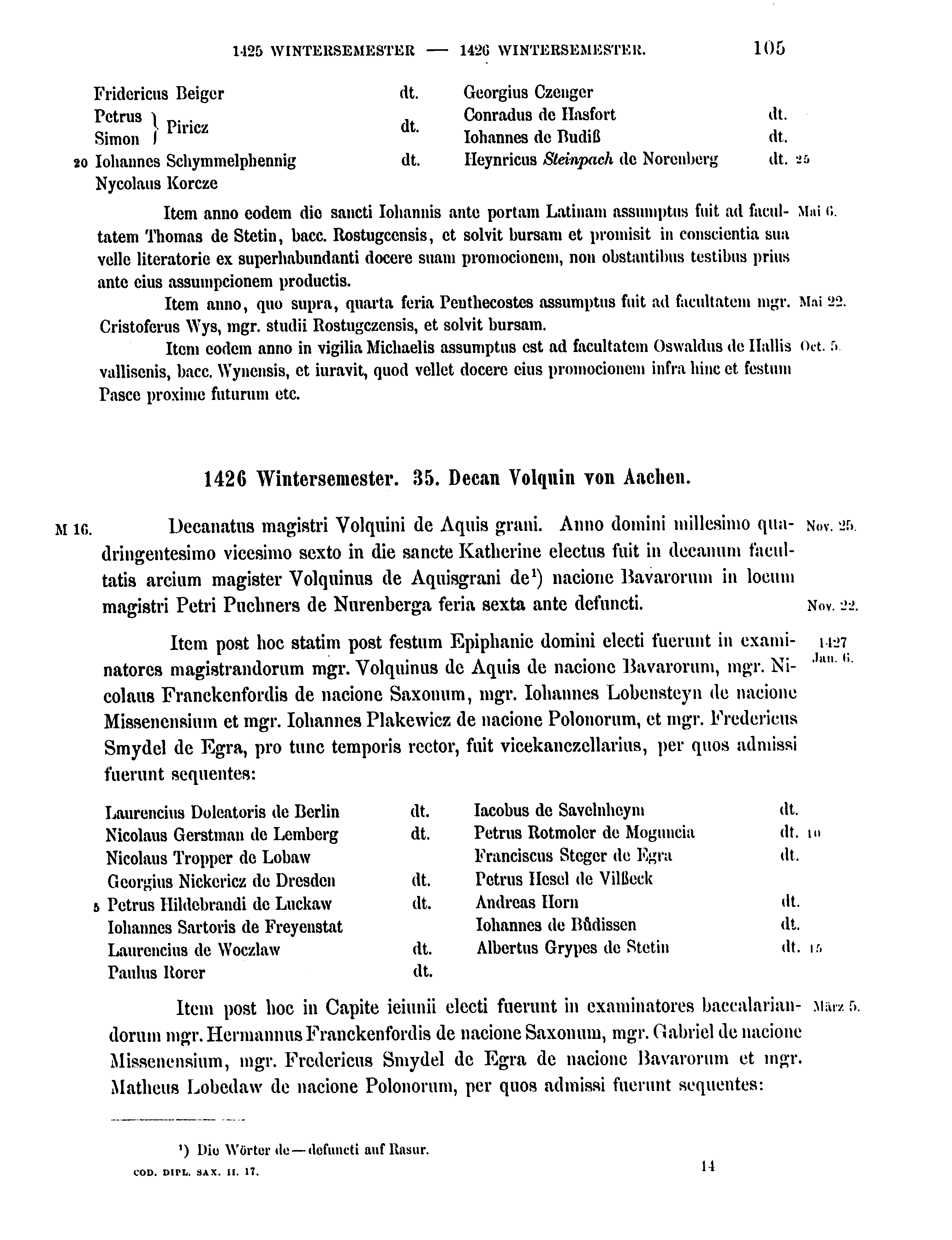Historische Urkunde Seite 105 aus Band cds2_17