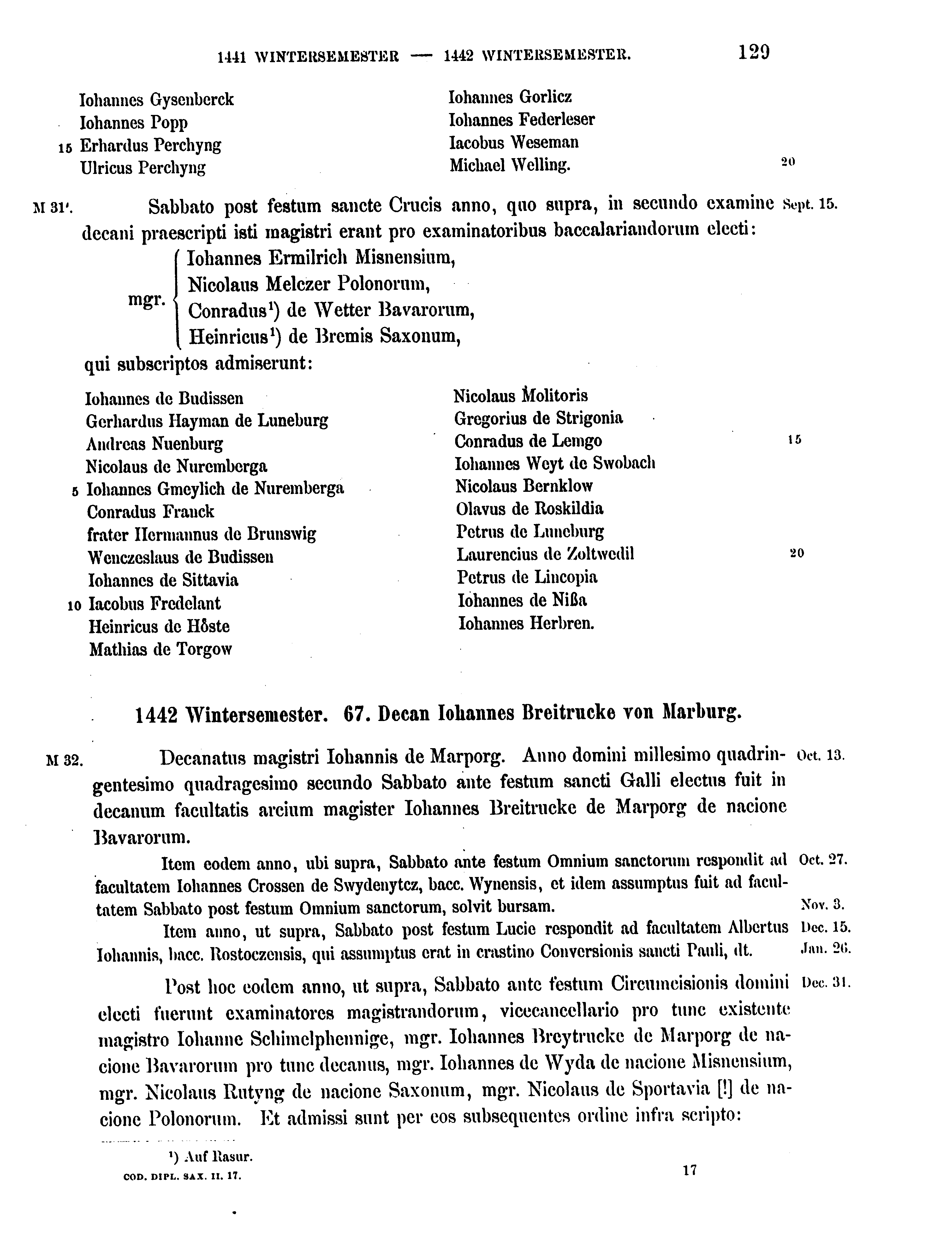 Historische Urkunde Seite 129 aus Band cds2_17