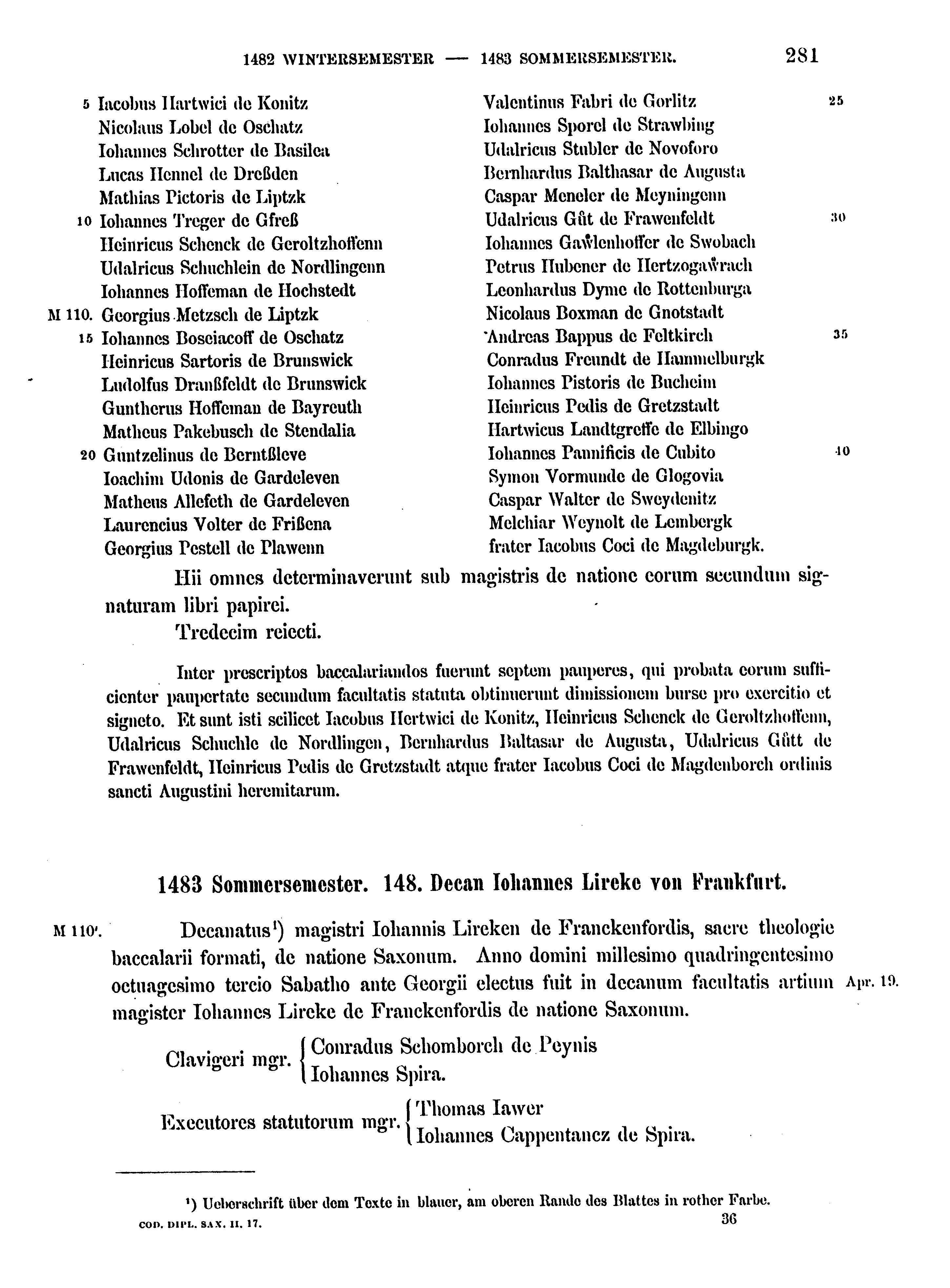 Historische Urkunde Seite 281 aus Band cds2_17