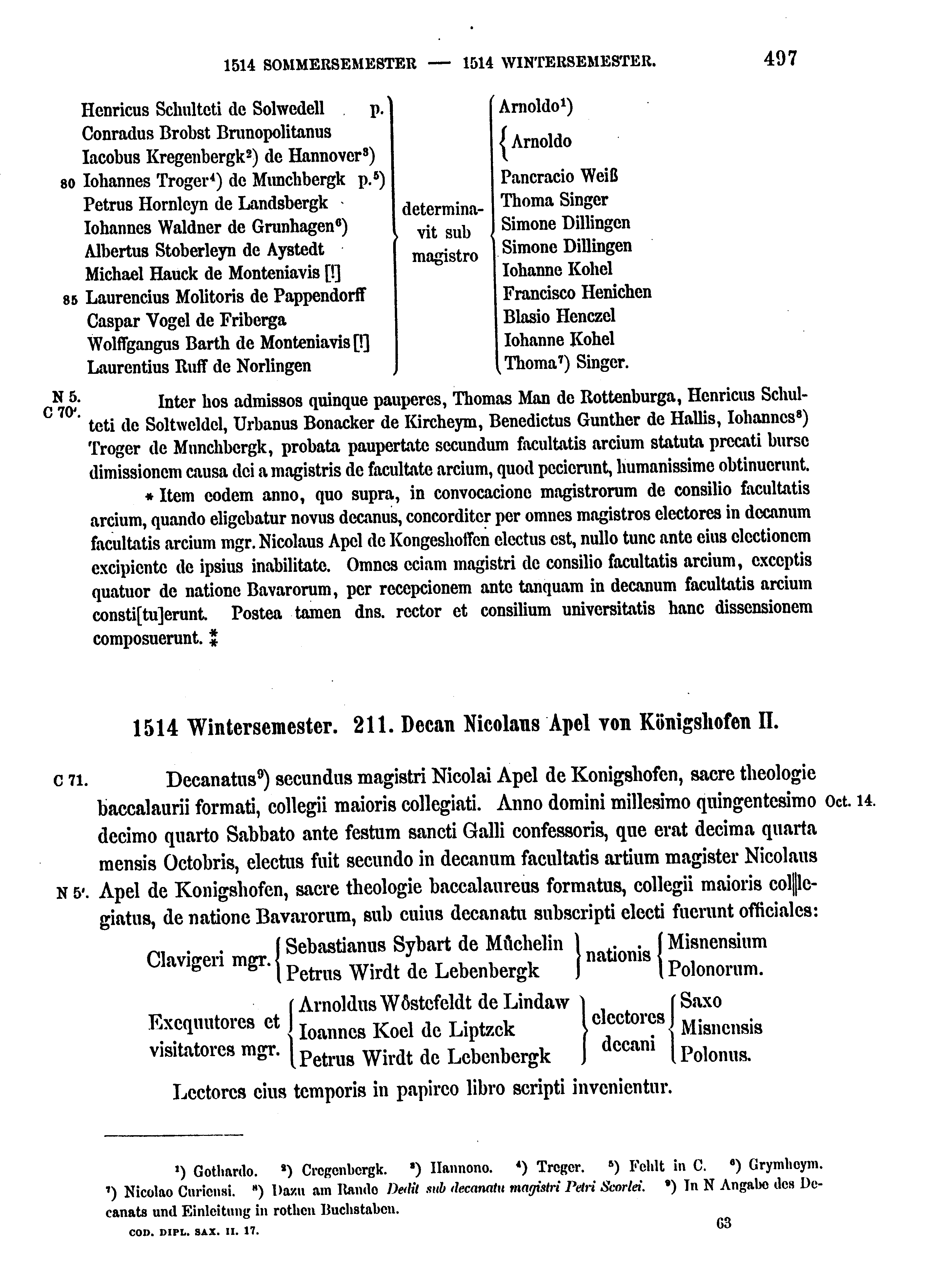 Historische Urkunde Seite 497 aus Band cds2_17