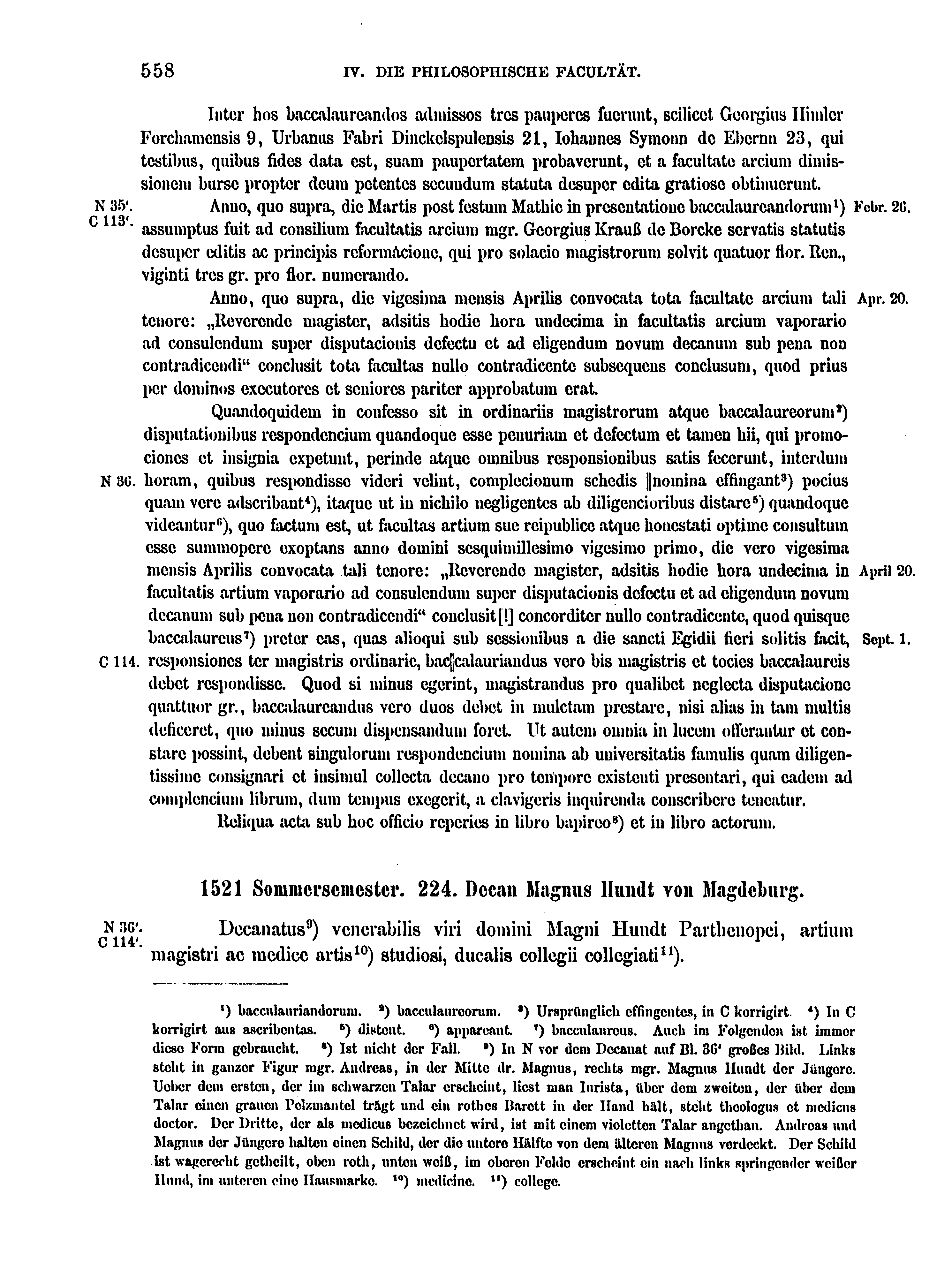 Historische Urkunde Seite 558 aus Band cds2_17