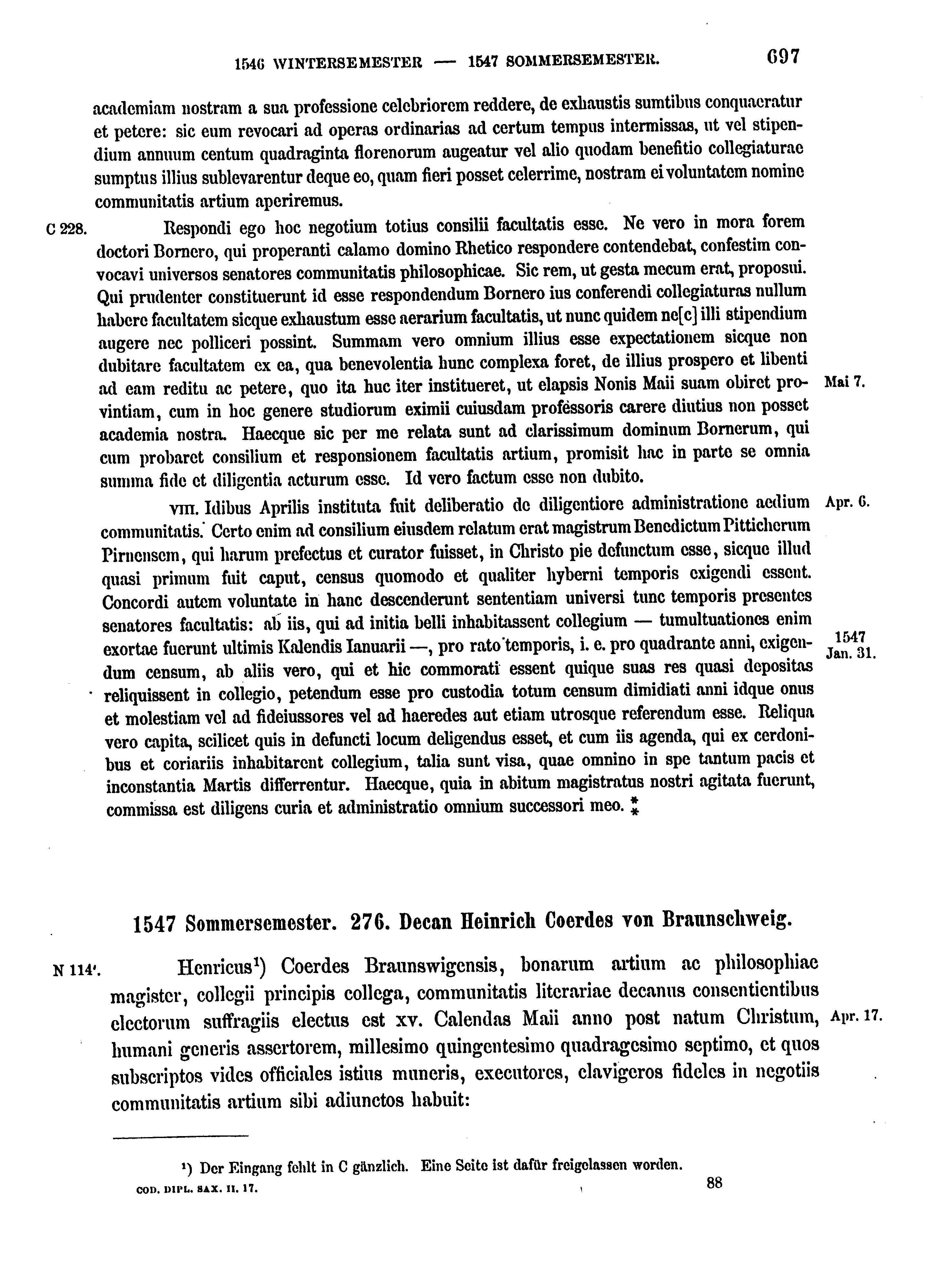 Historische Urkunde Seite 697 aus Band cds2_17