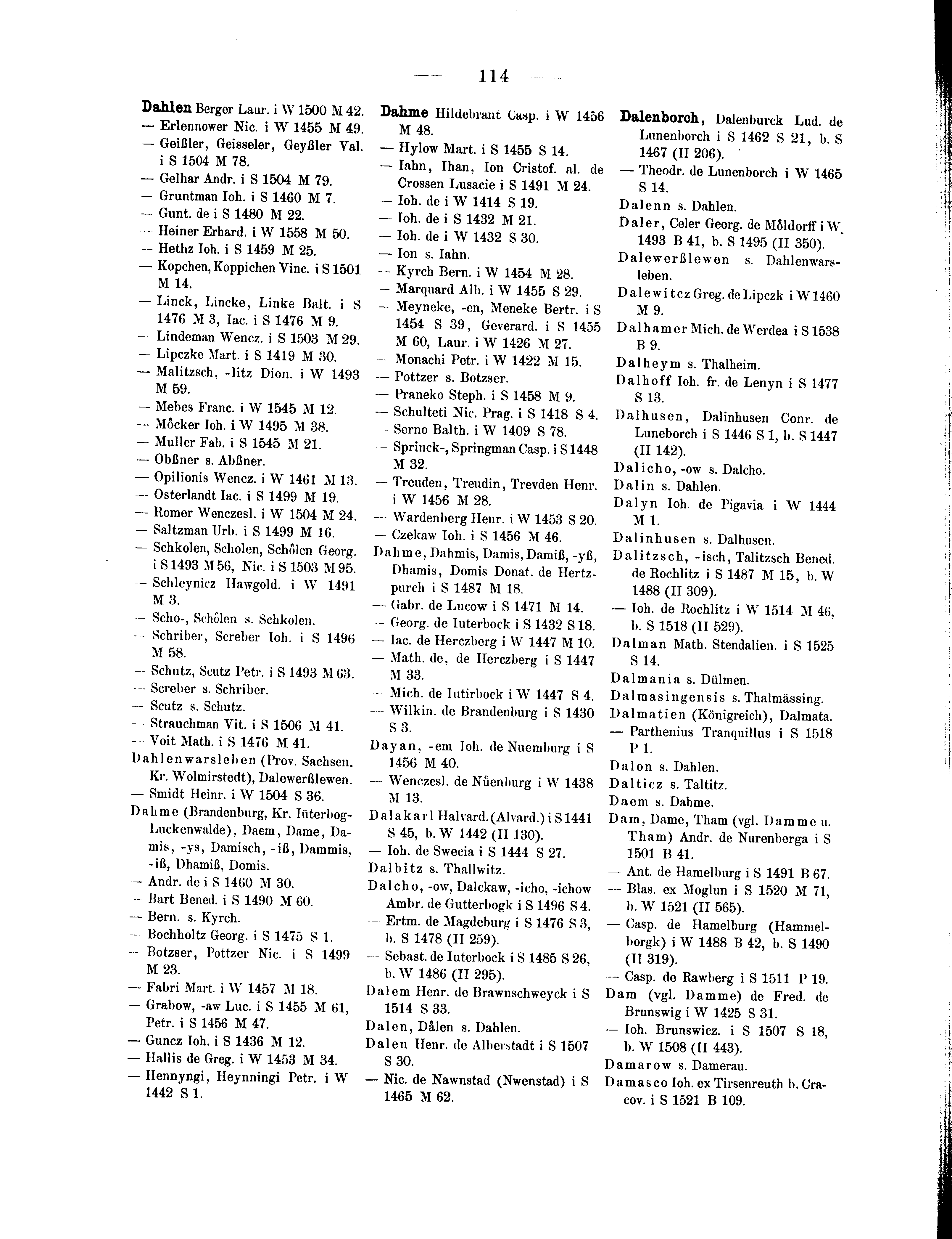 Historische Urkunde Seite 114 aus Band cds2_18