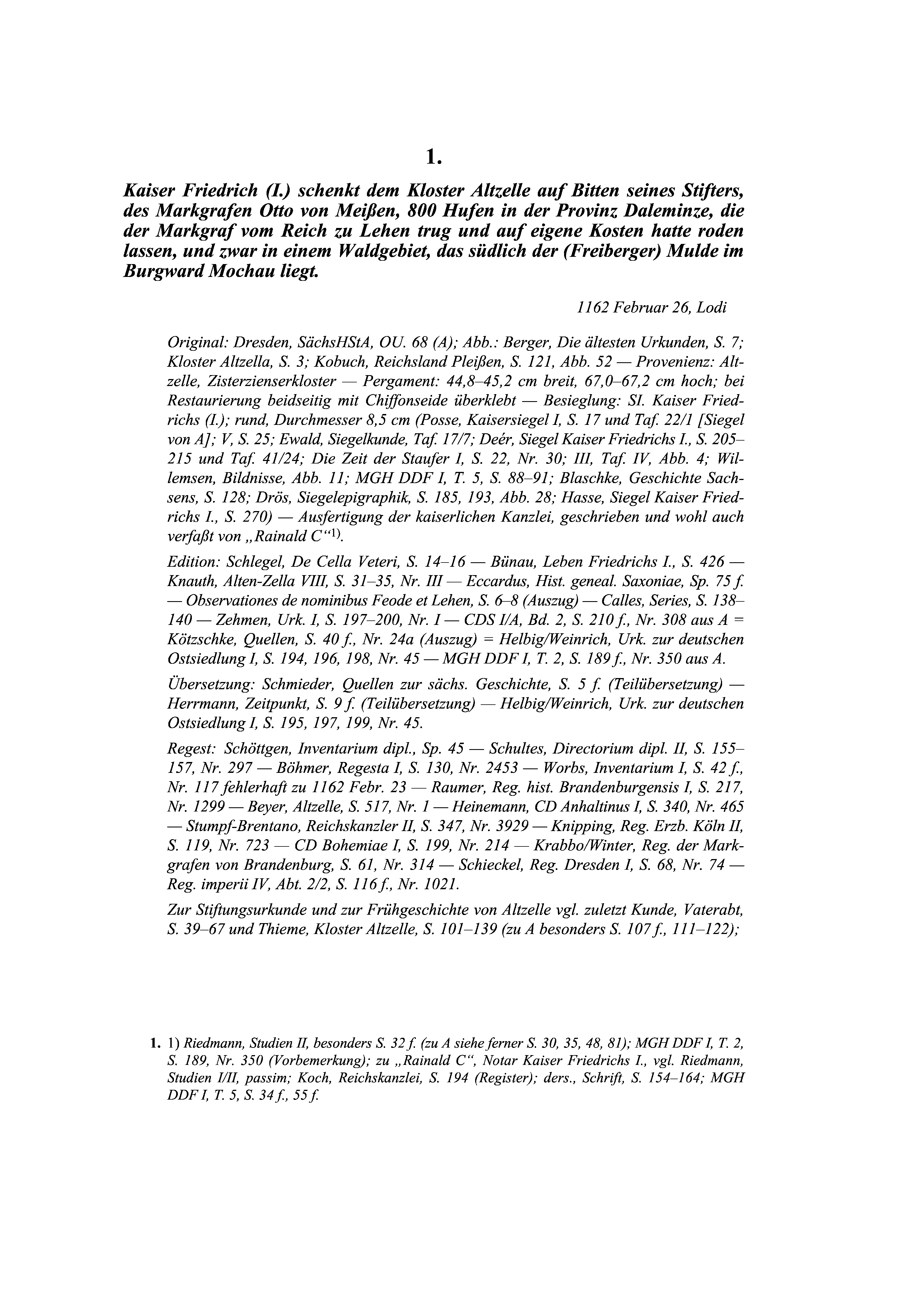 Historische Urkunde Seite 1 aus Band cds2_19