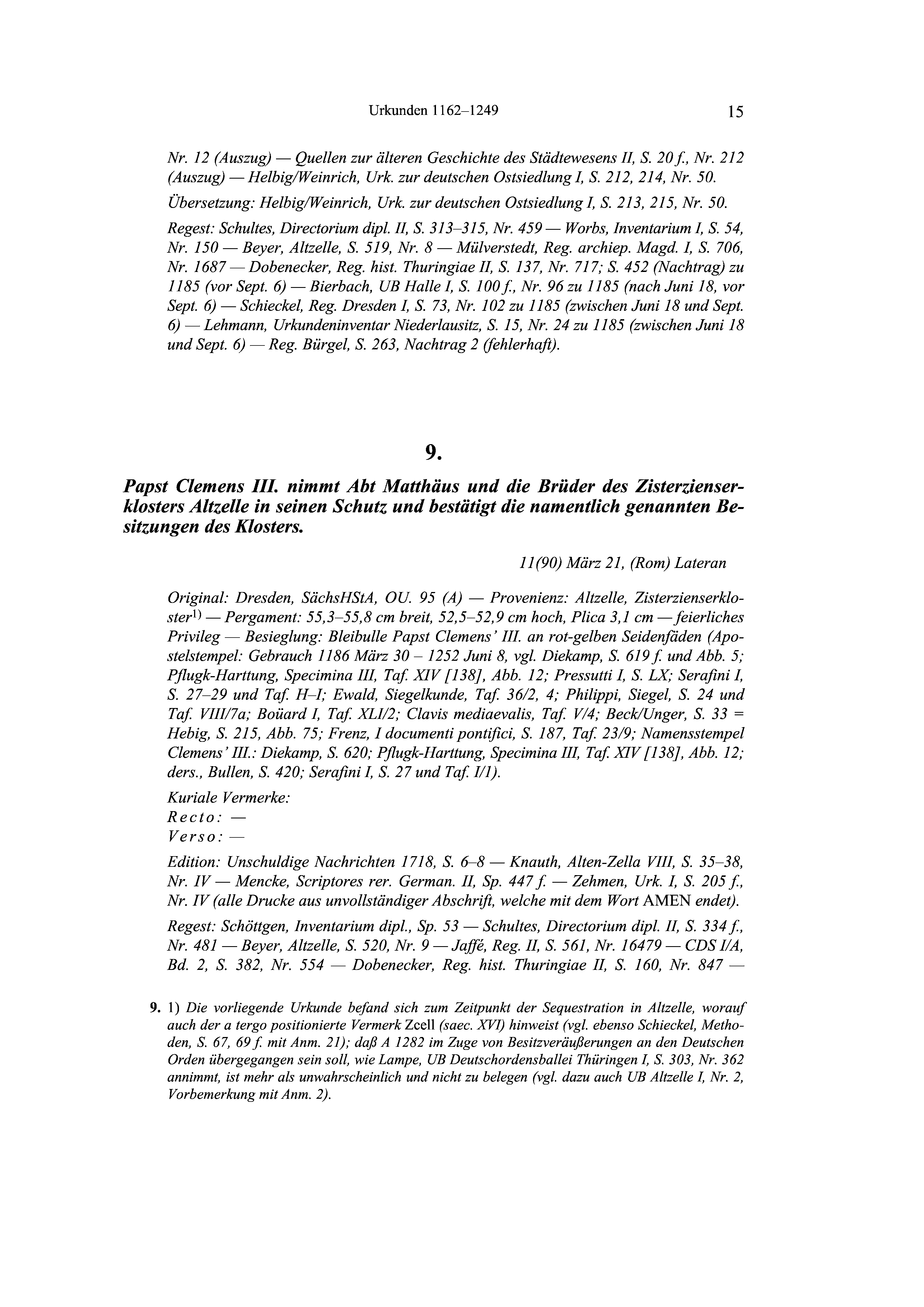 Historische Urkunde Seite 15 aus Band cds2_19