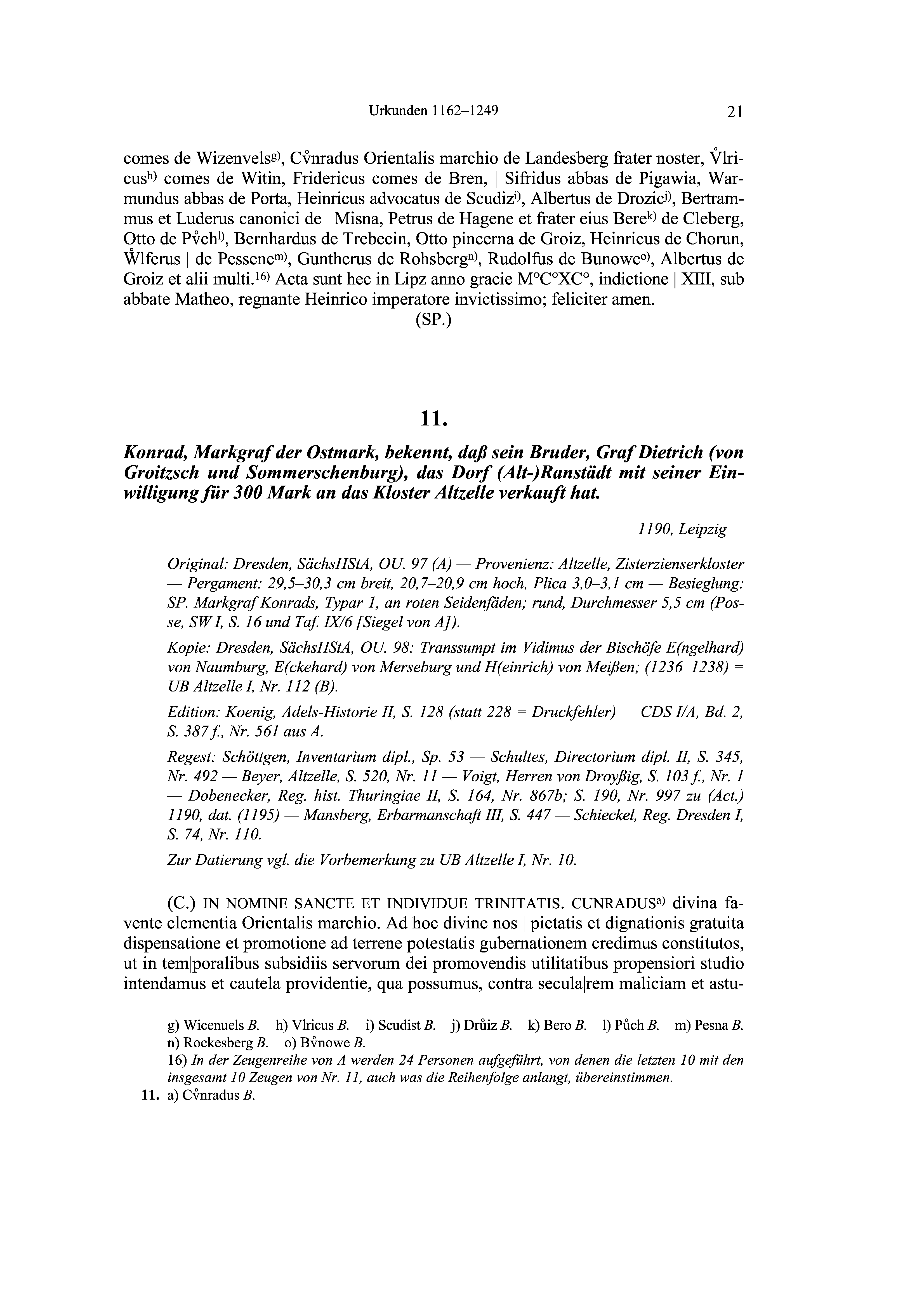 Historische Urkunde Seite 21 aus Band cds2_19