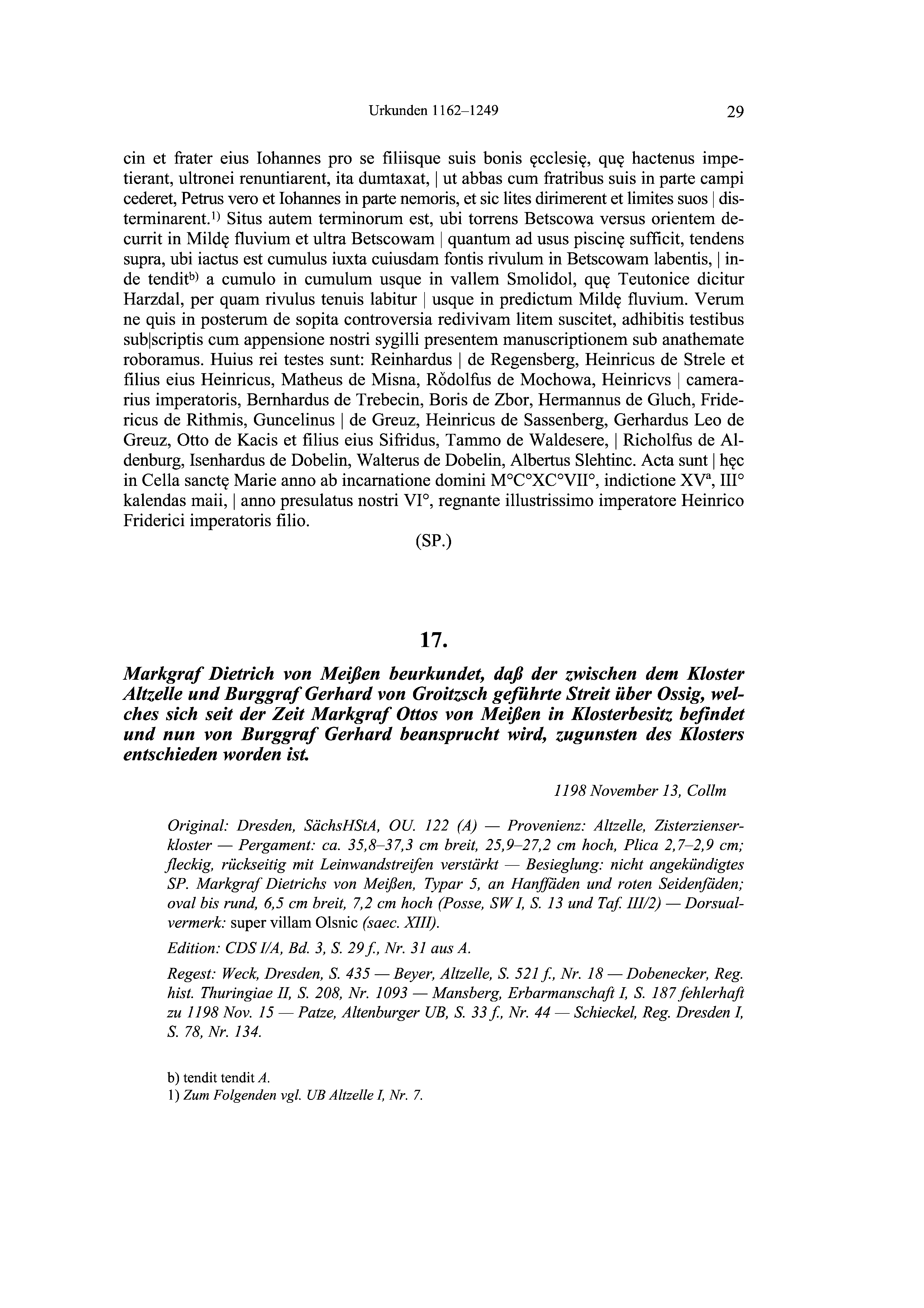 Historische Urkunde Seite 29 aus Band cds2_19