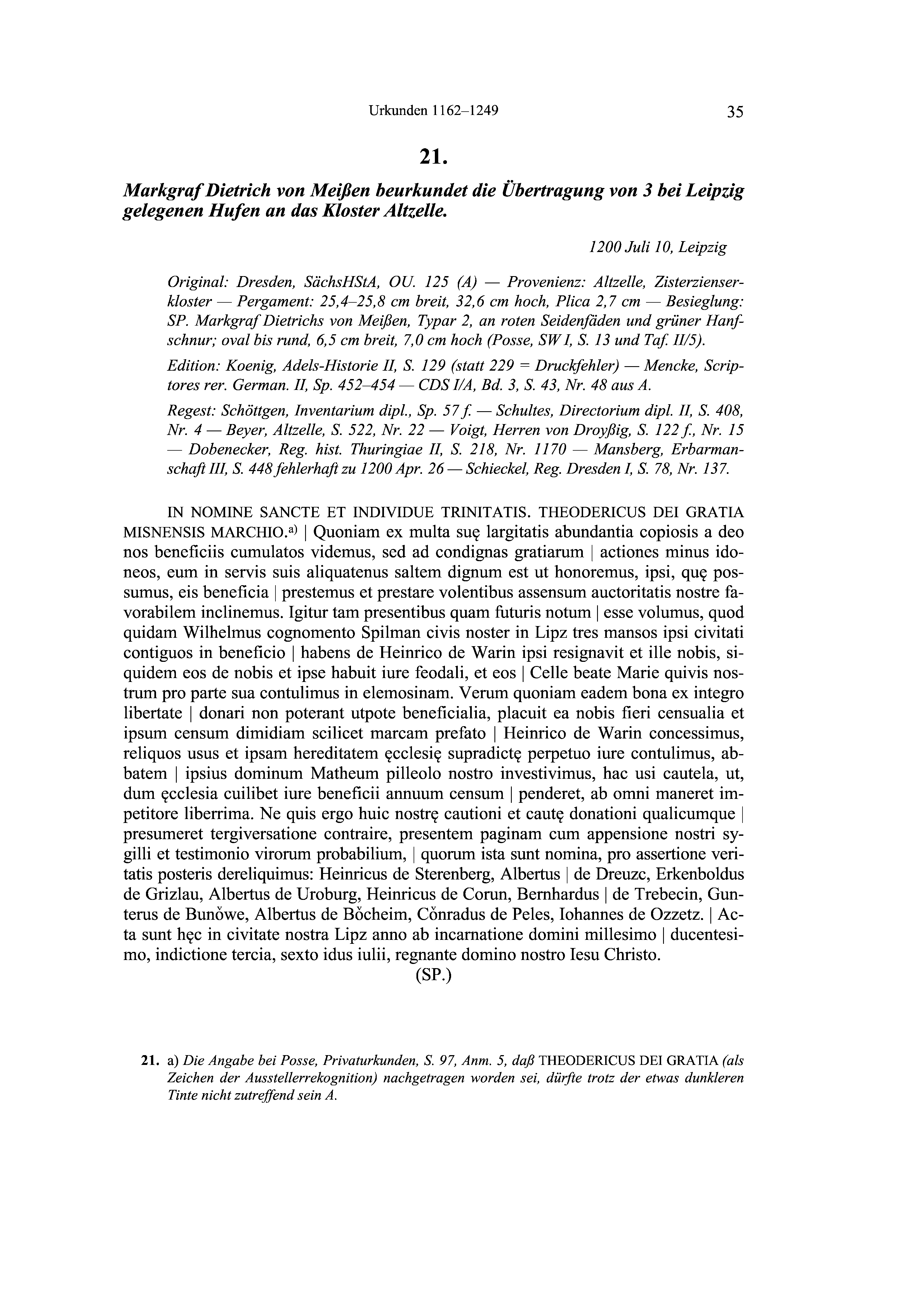 Historische Urkunde Seite 35 aus Band cds2_19