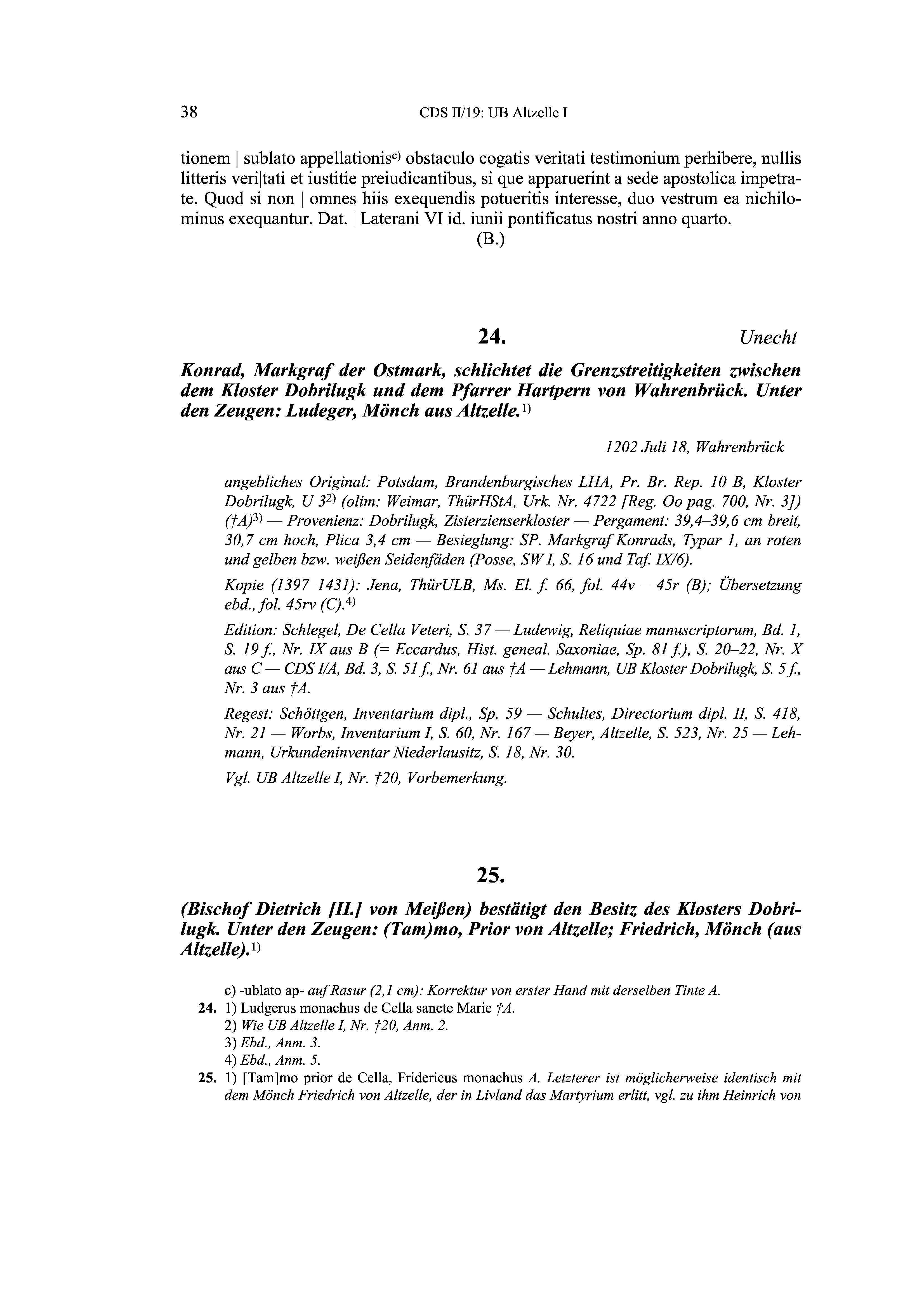 Historische Urkunde Seite 38 aus Band cds2_19