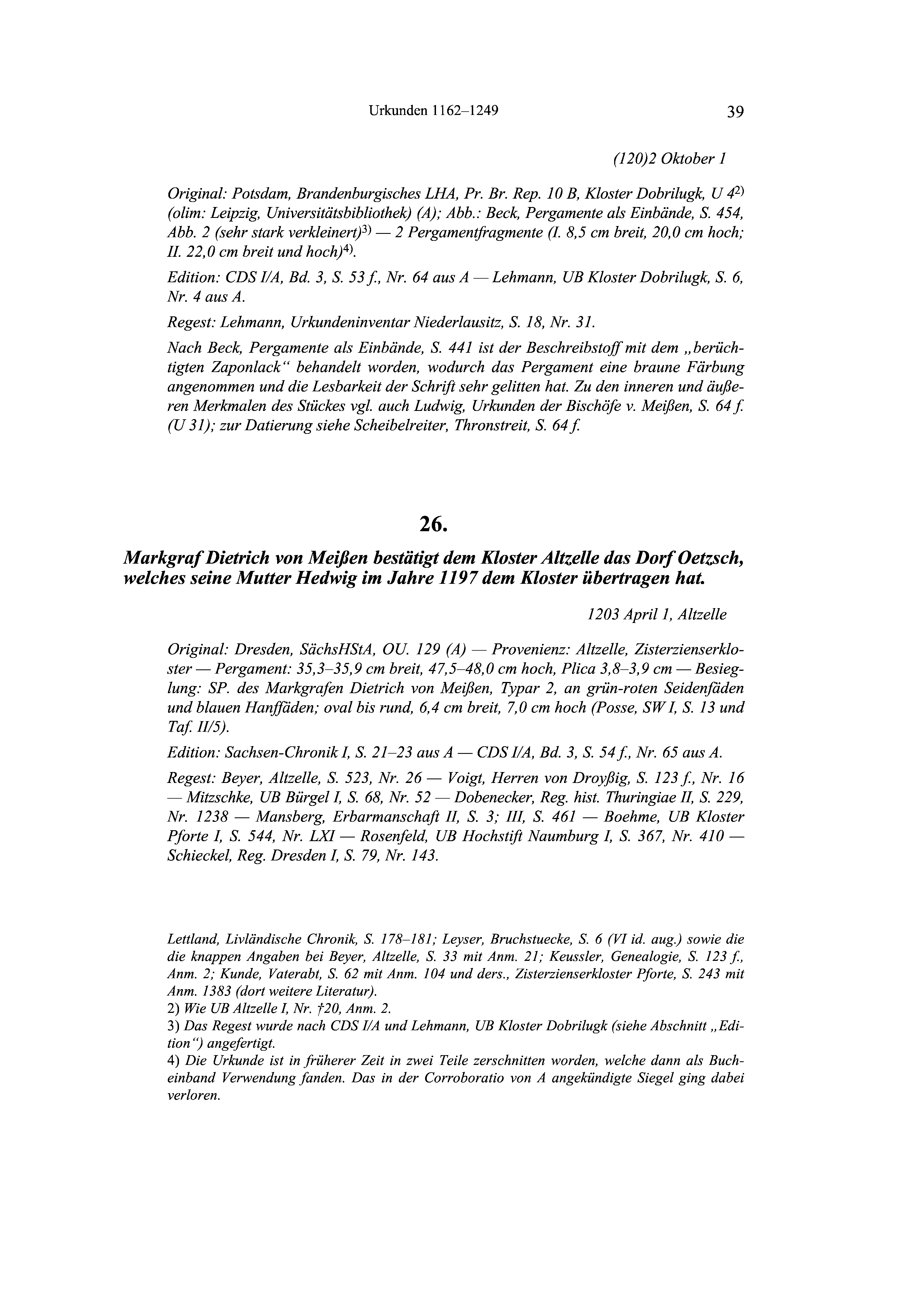 Historische Urkunde Seite 39 aus Band cds2_19