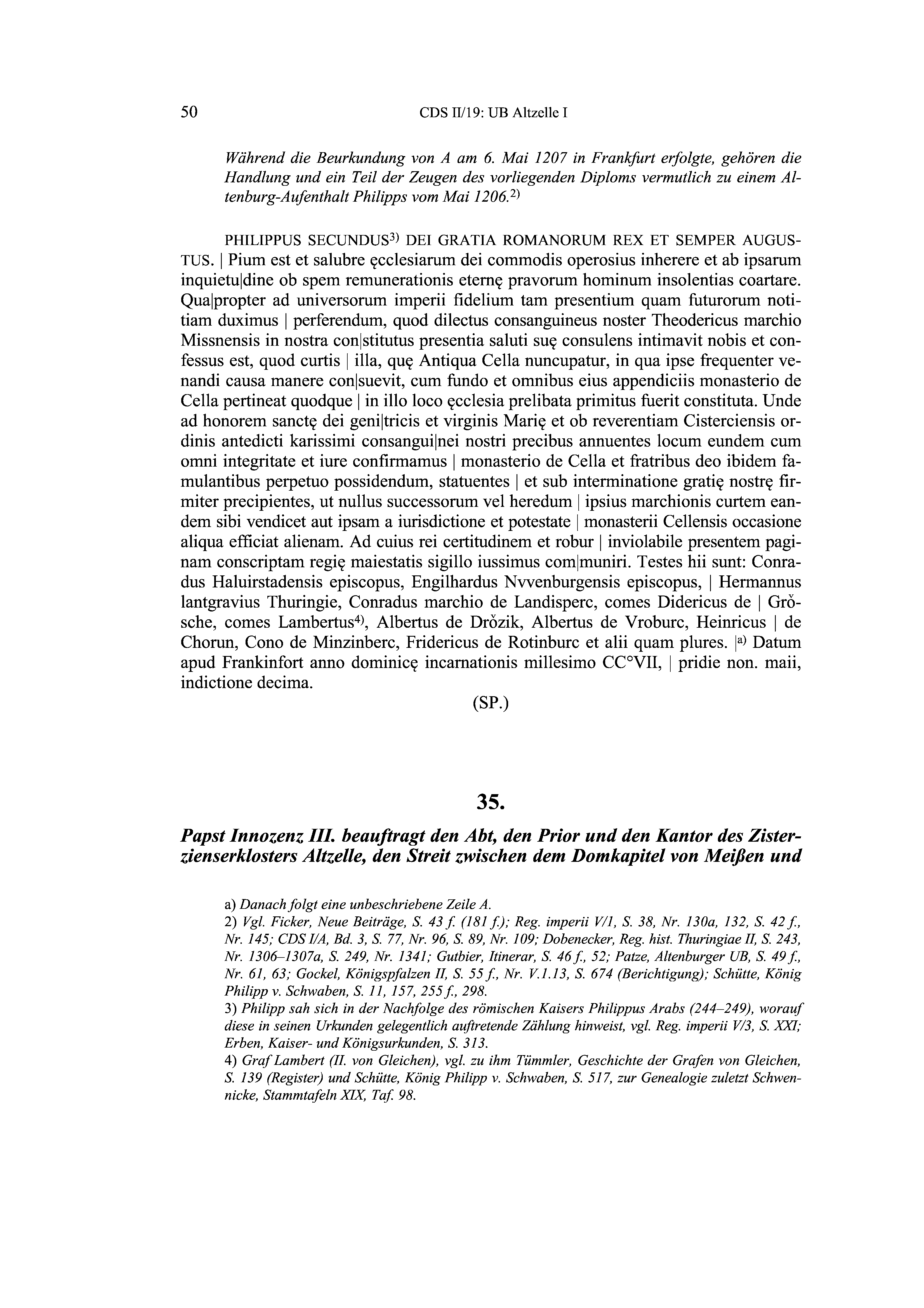 Historische Urkunde Seite 50 aus Band cds2_19
