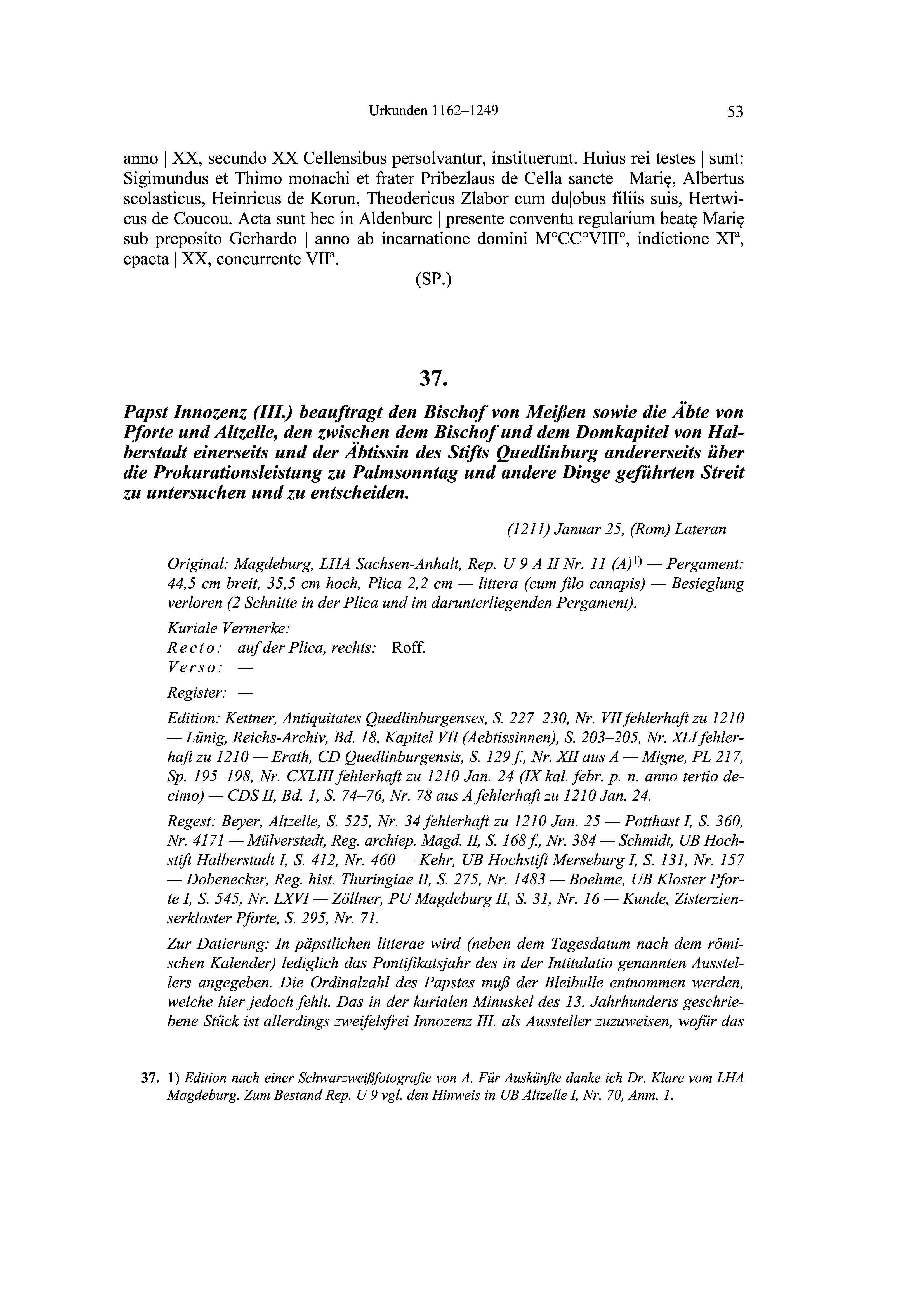 Historische Urkunde Seite 53 aus Band cds2_19