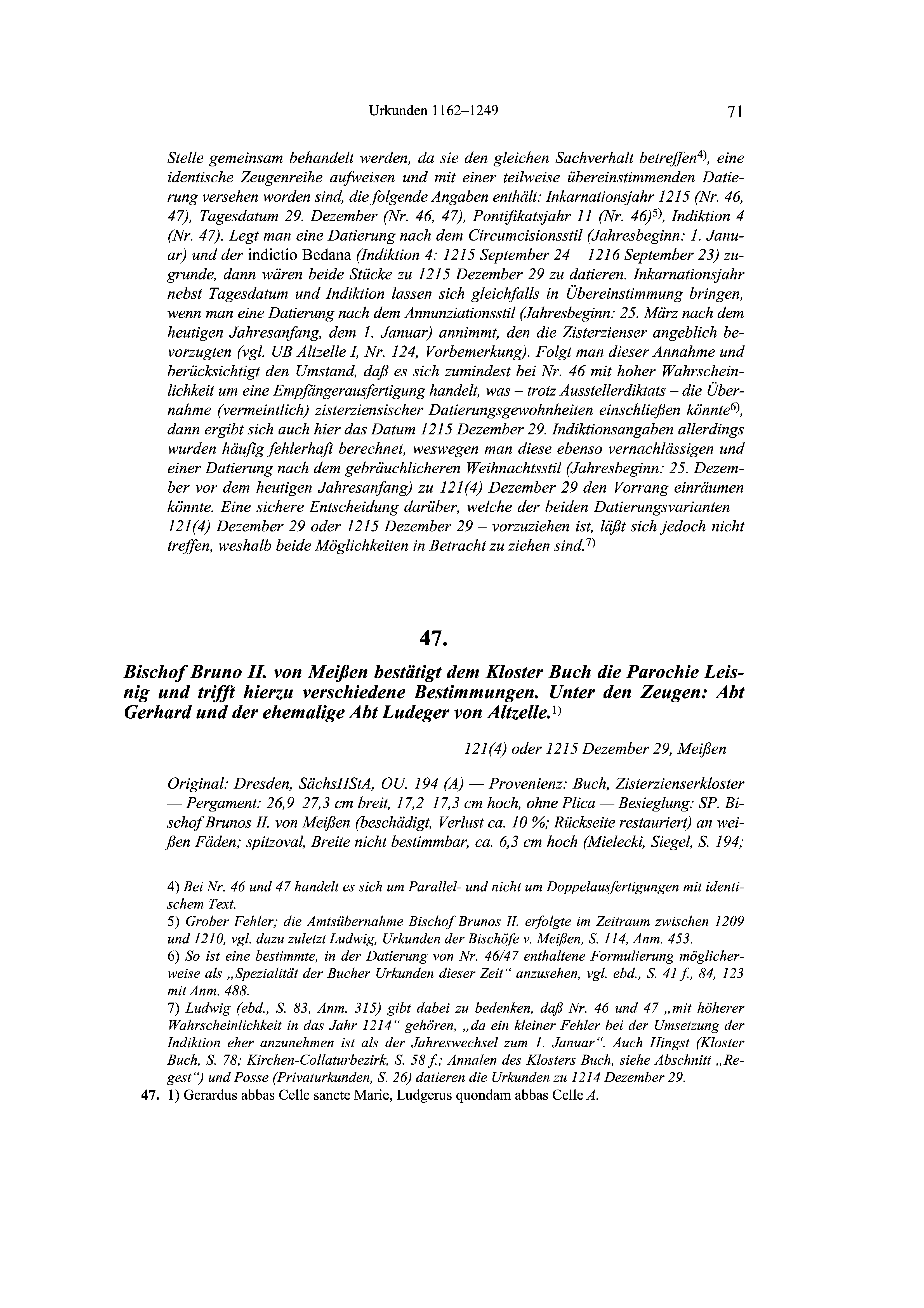 Historische Urkunde Seite 71 aus Band cds2_19