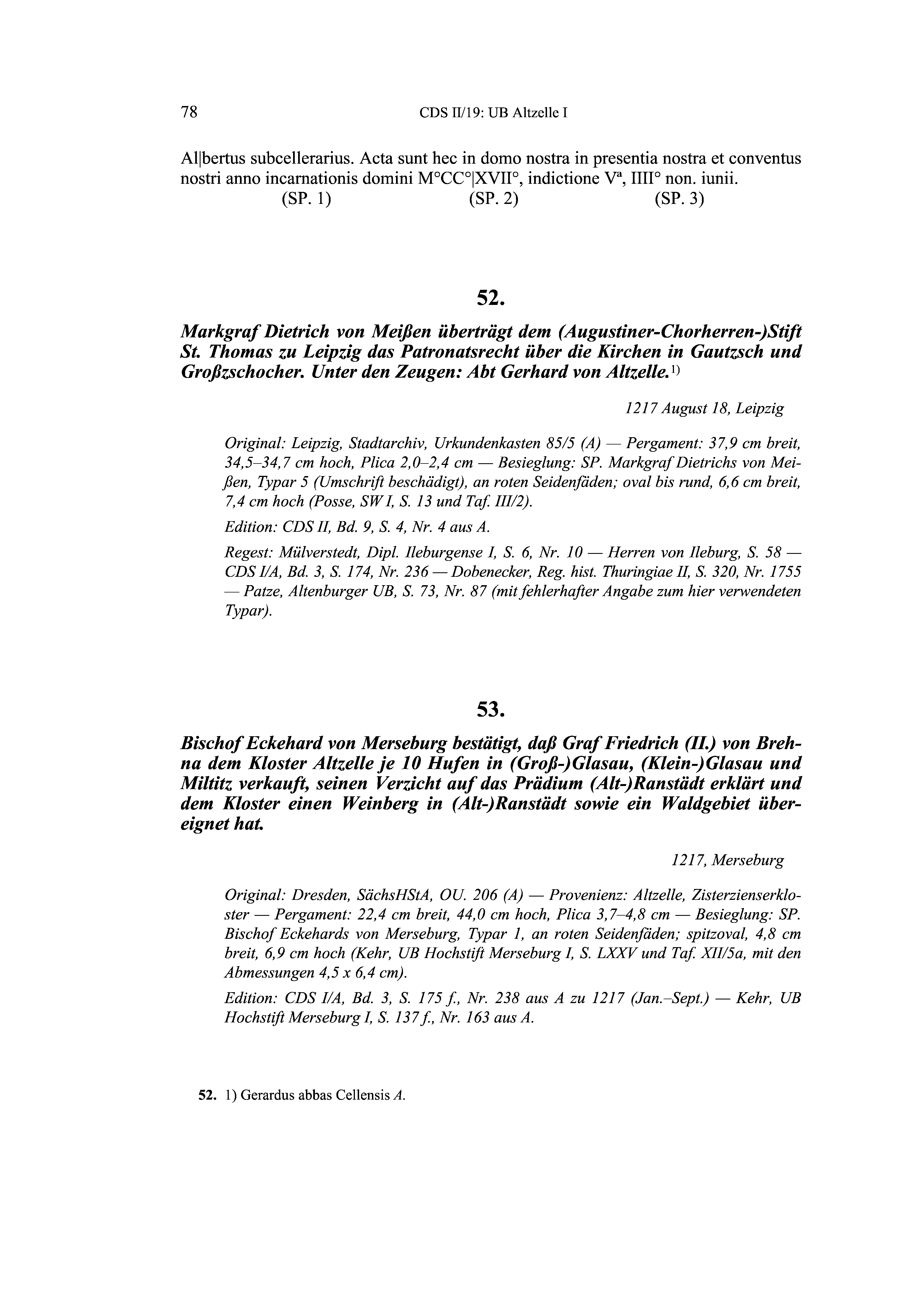 Historische Urkunde Seite 78 aus Band cds2_19