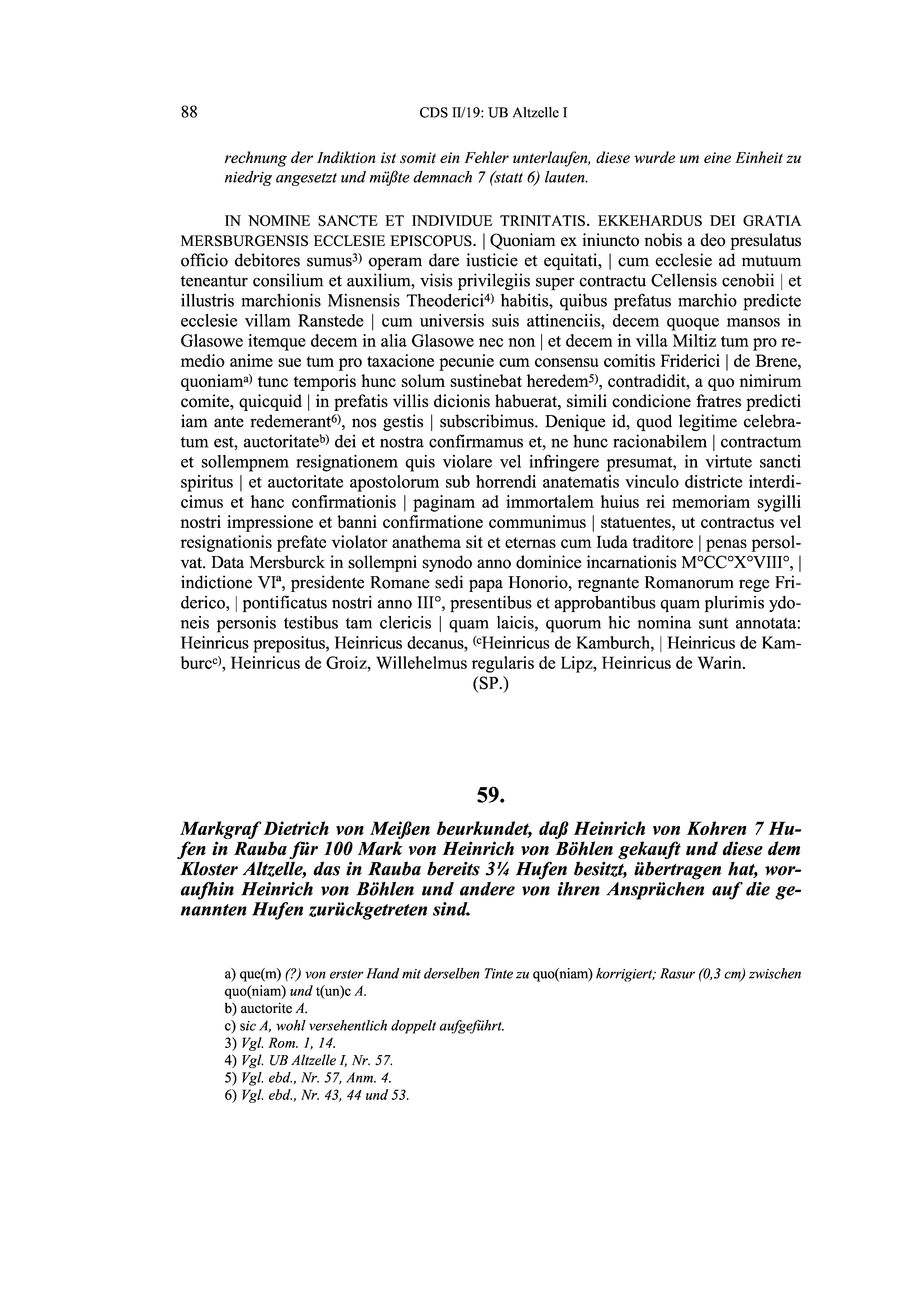 Historische Urkunde Seite 88 aus Band cds2_19