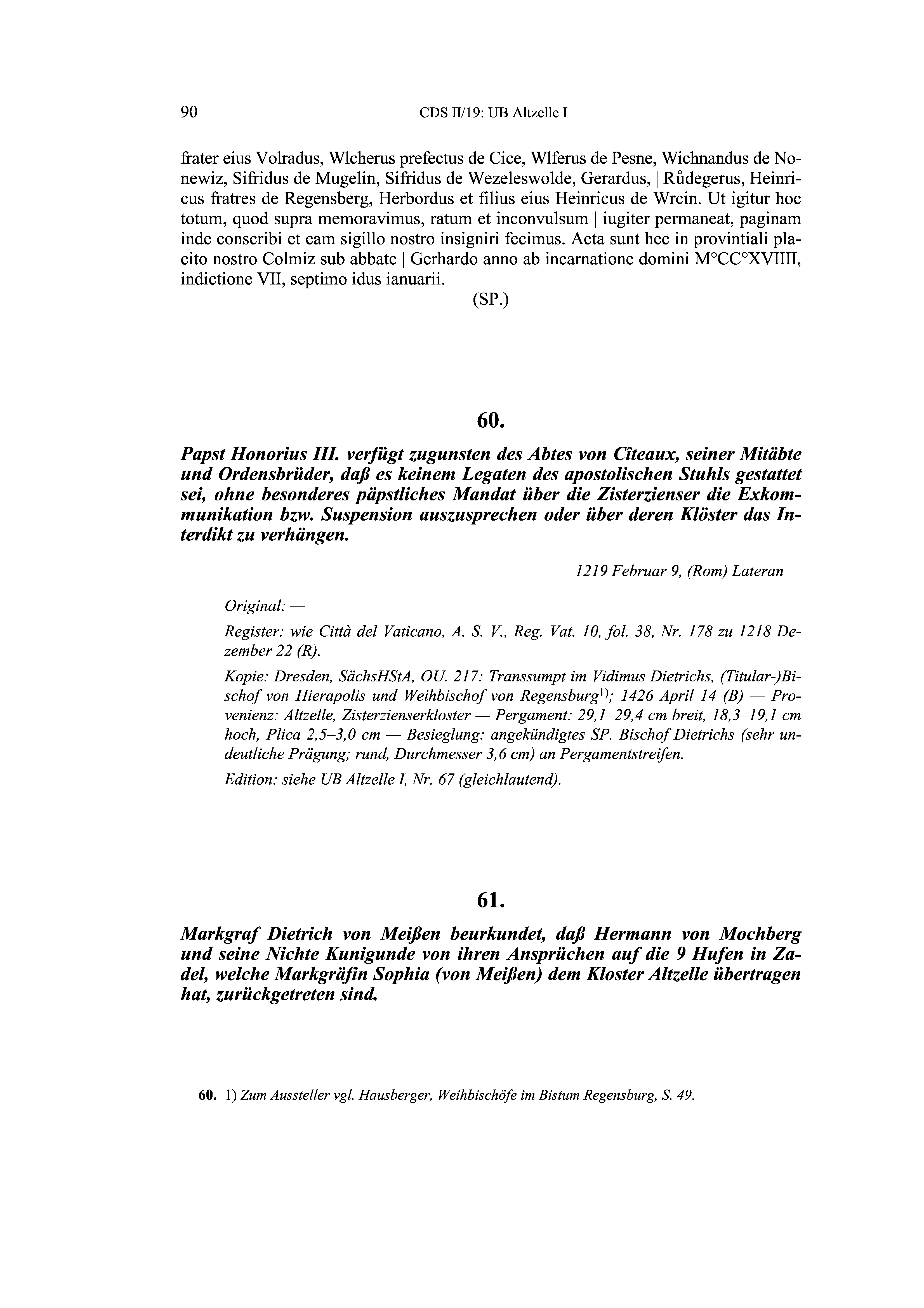 Historische Urkunde Seite 90 aus Band cds2_19
