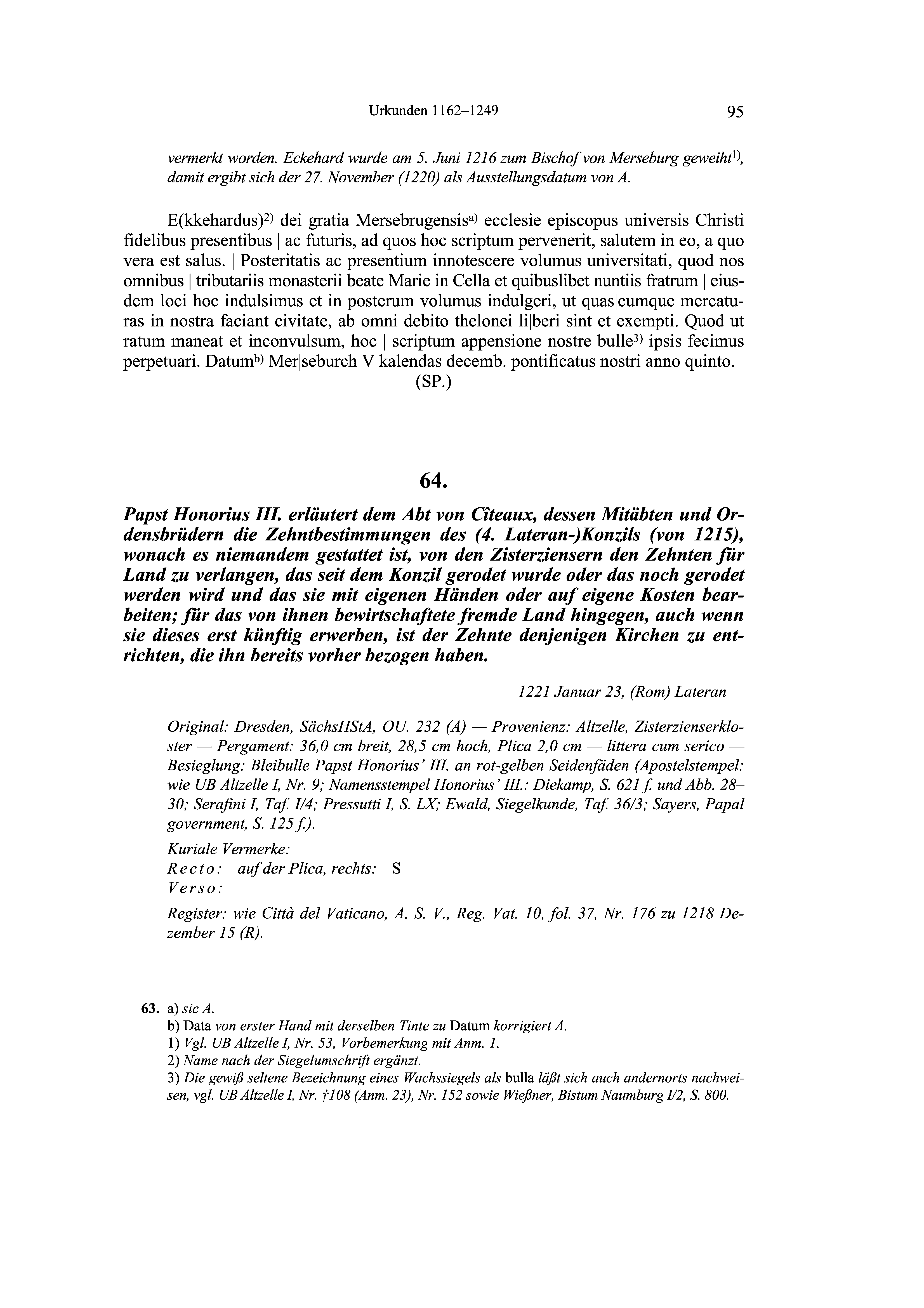 Historische Urkunde Seite 95 aus Band cds2_19