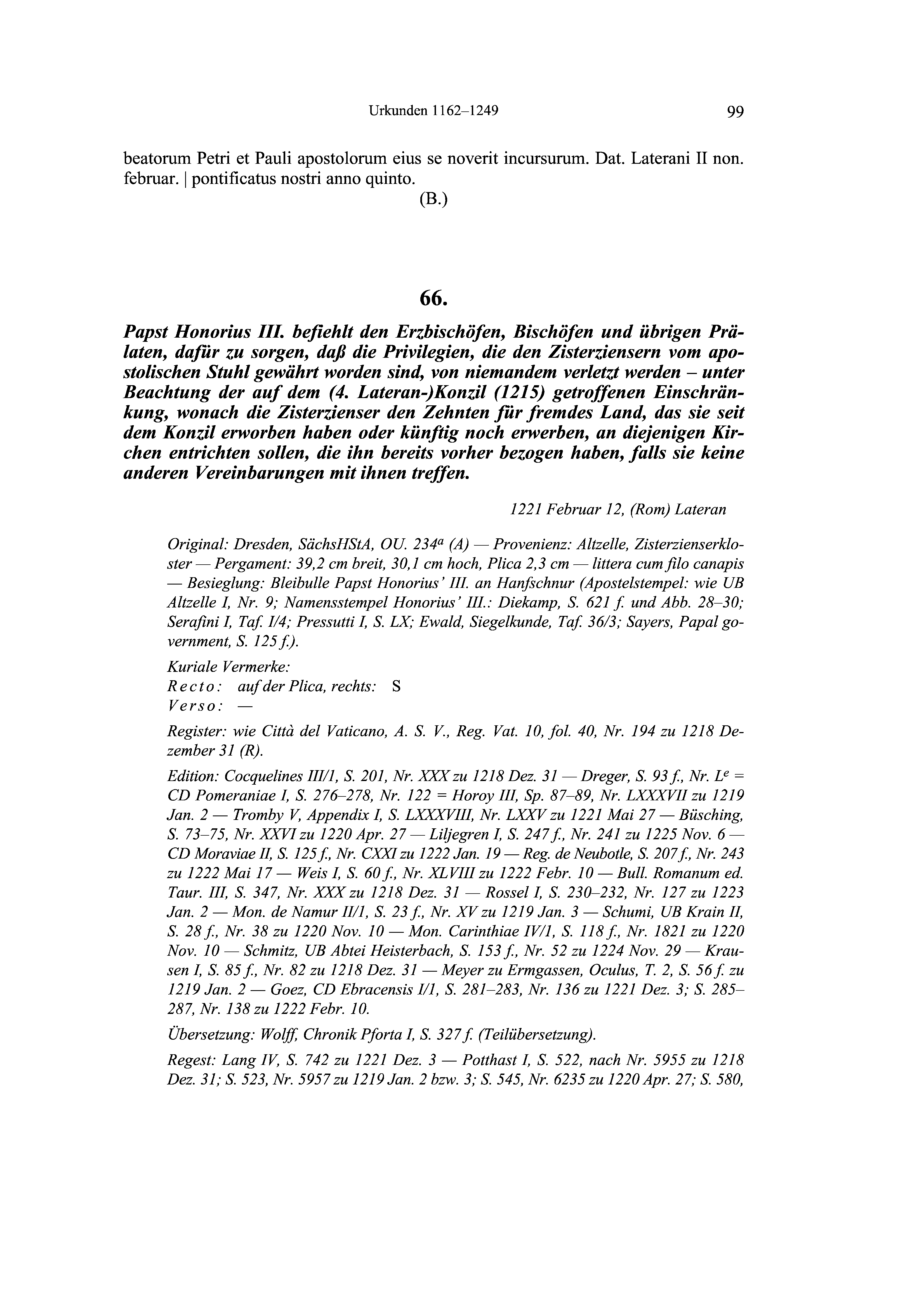 Historische Urkunde Seite 99 aus Band cds2_19