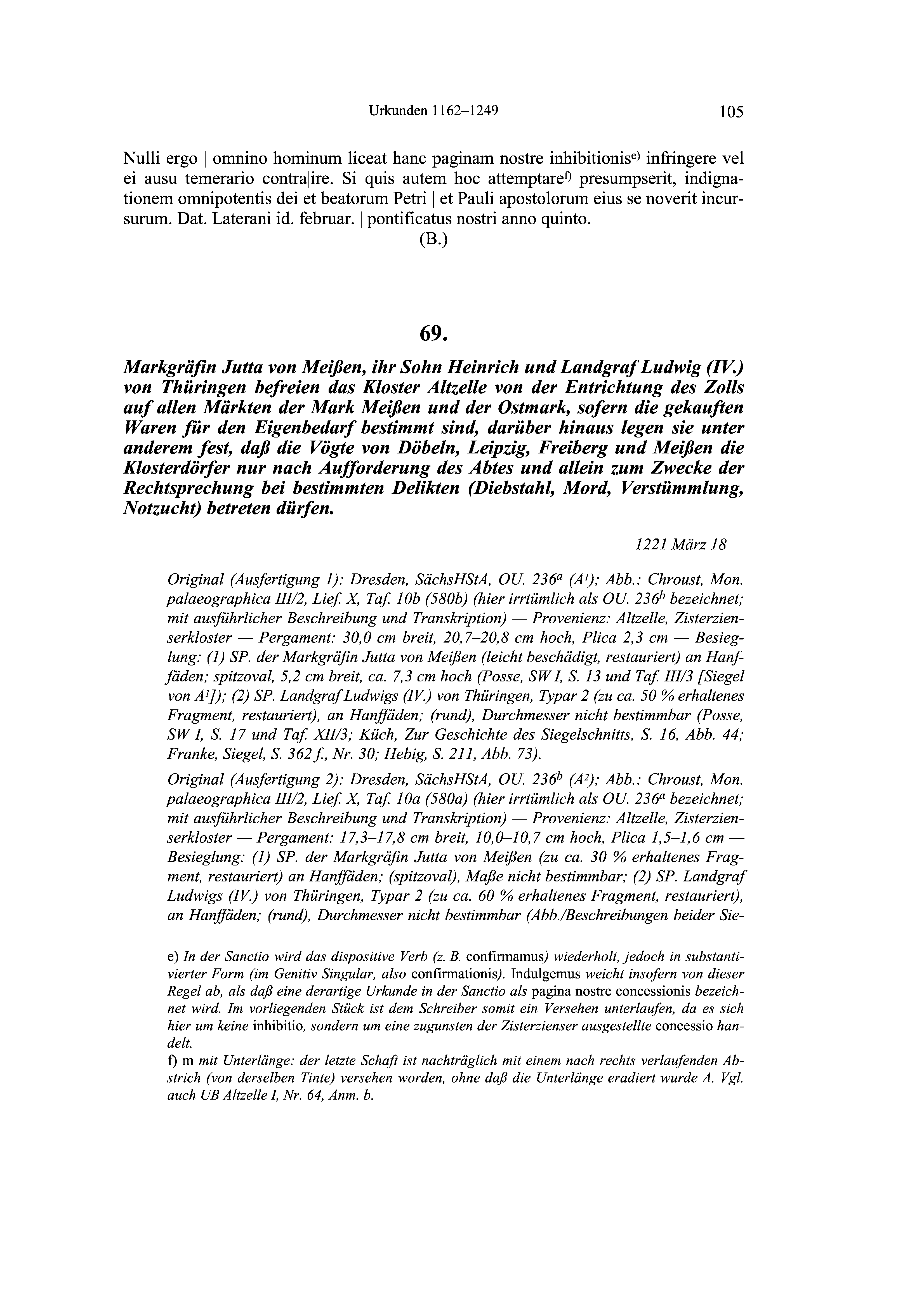 Historische Urkunde Seite 105 aus Band cds2_19