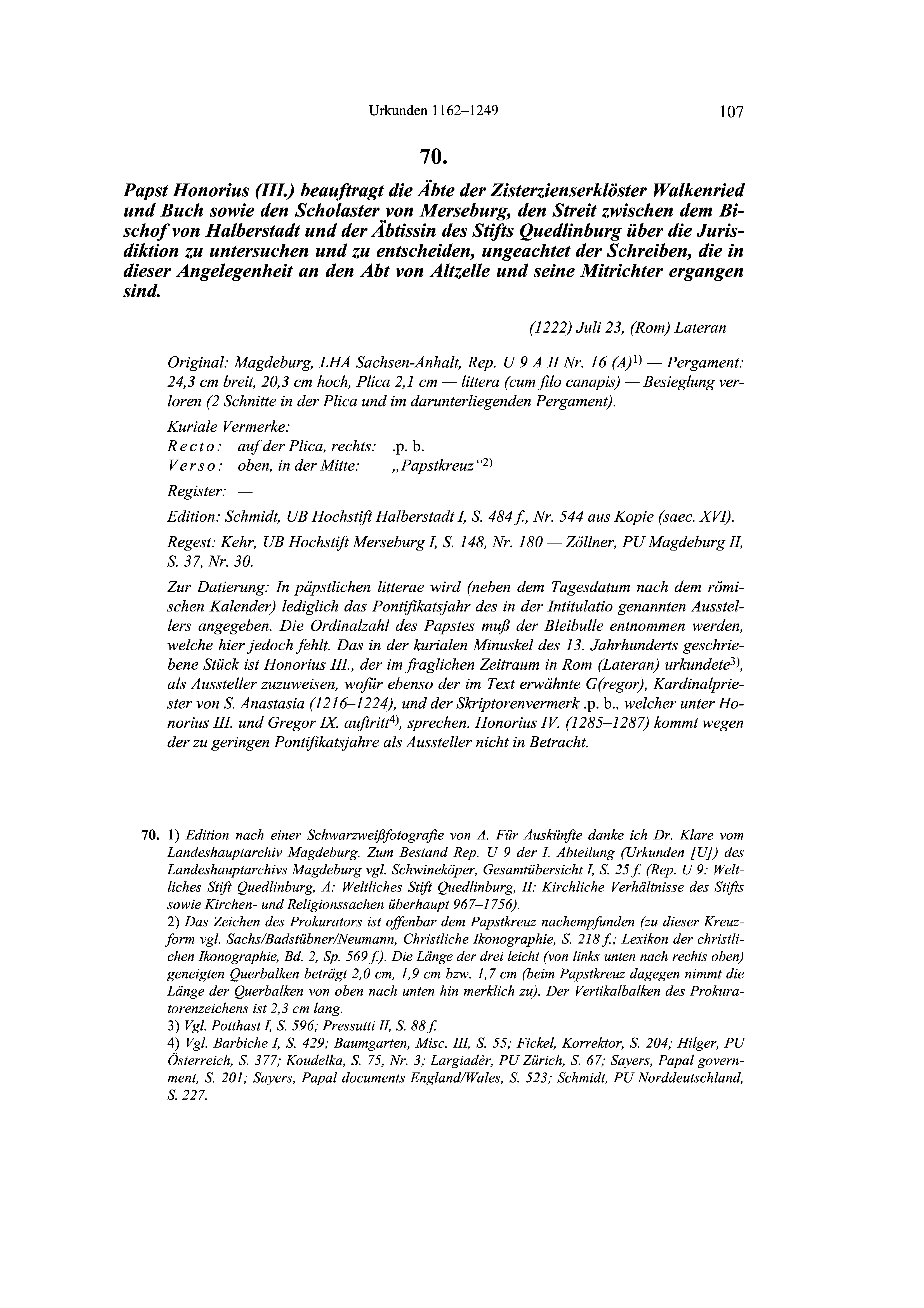 Historische Urkunde Seite 107 aus Band cds2_19