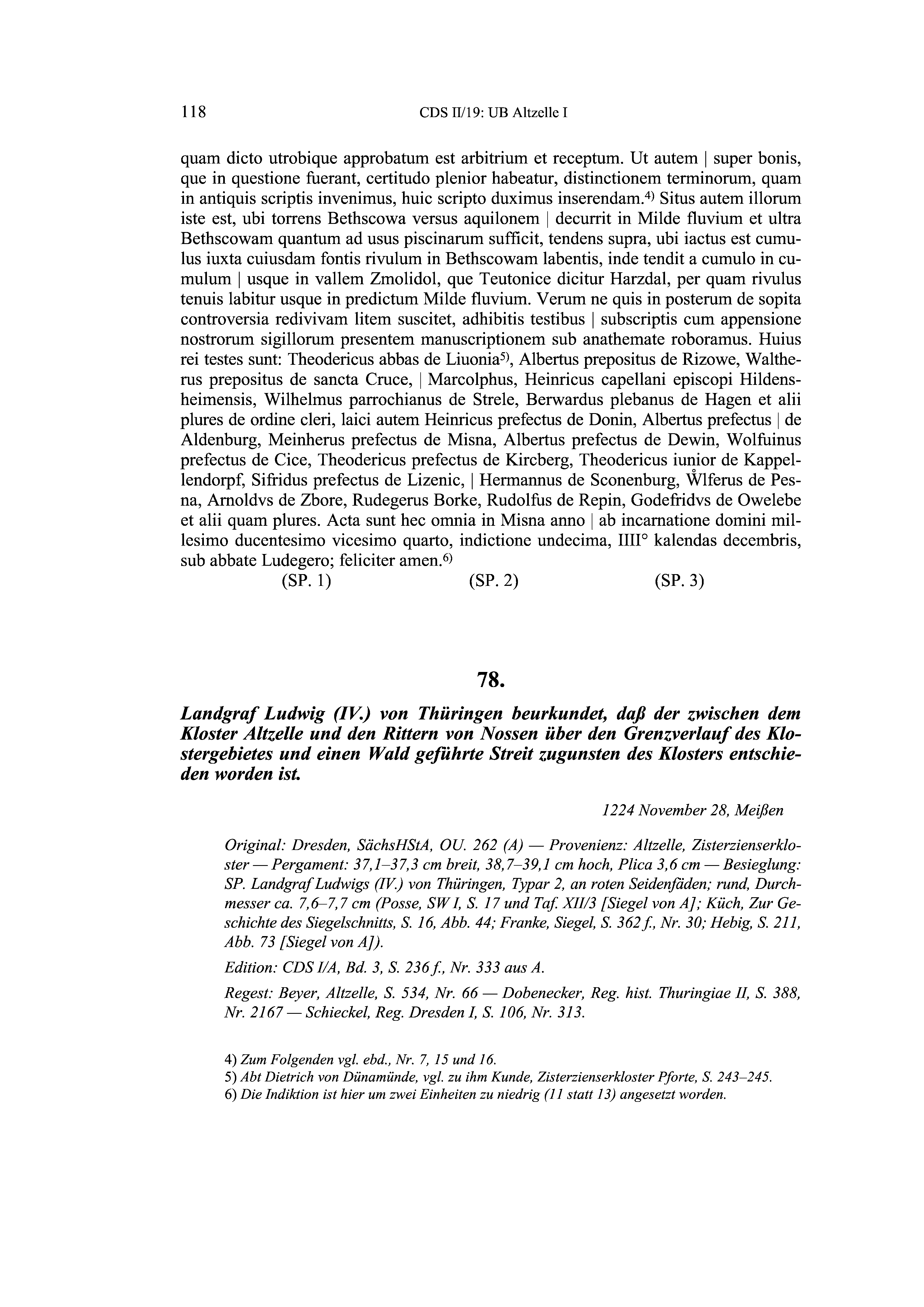 Historische Urkunde Seite 118 aus Band cds2_19