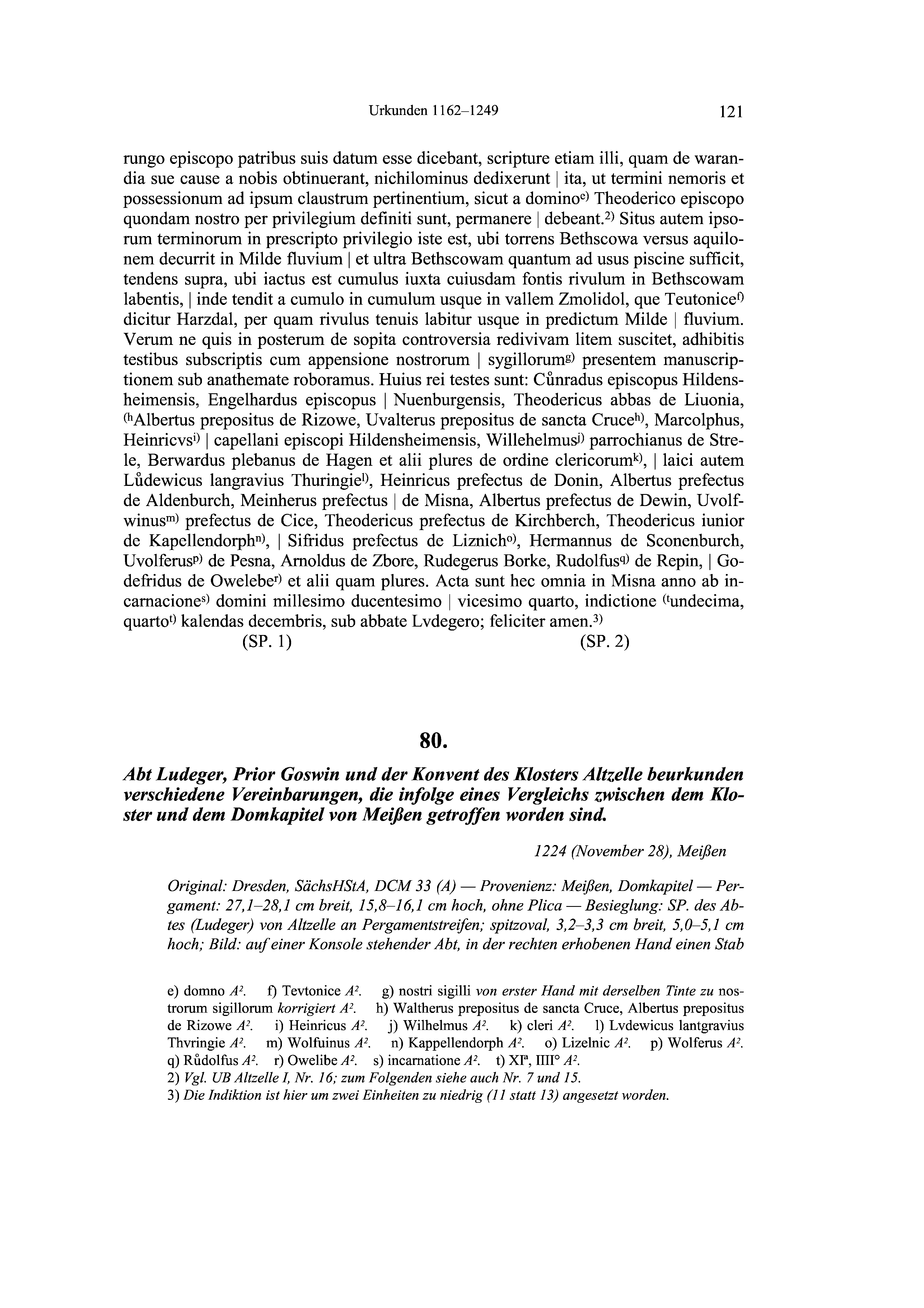Historische Urkunde Seite 121 aus Band cds2_19