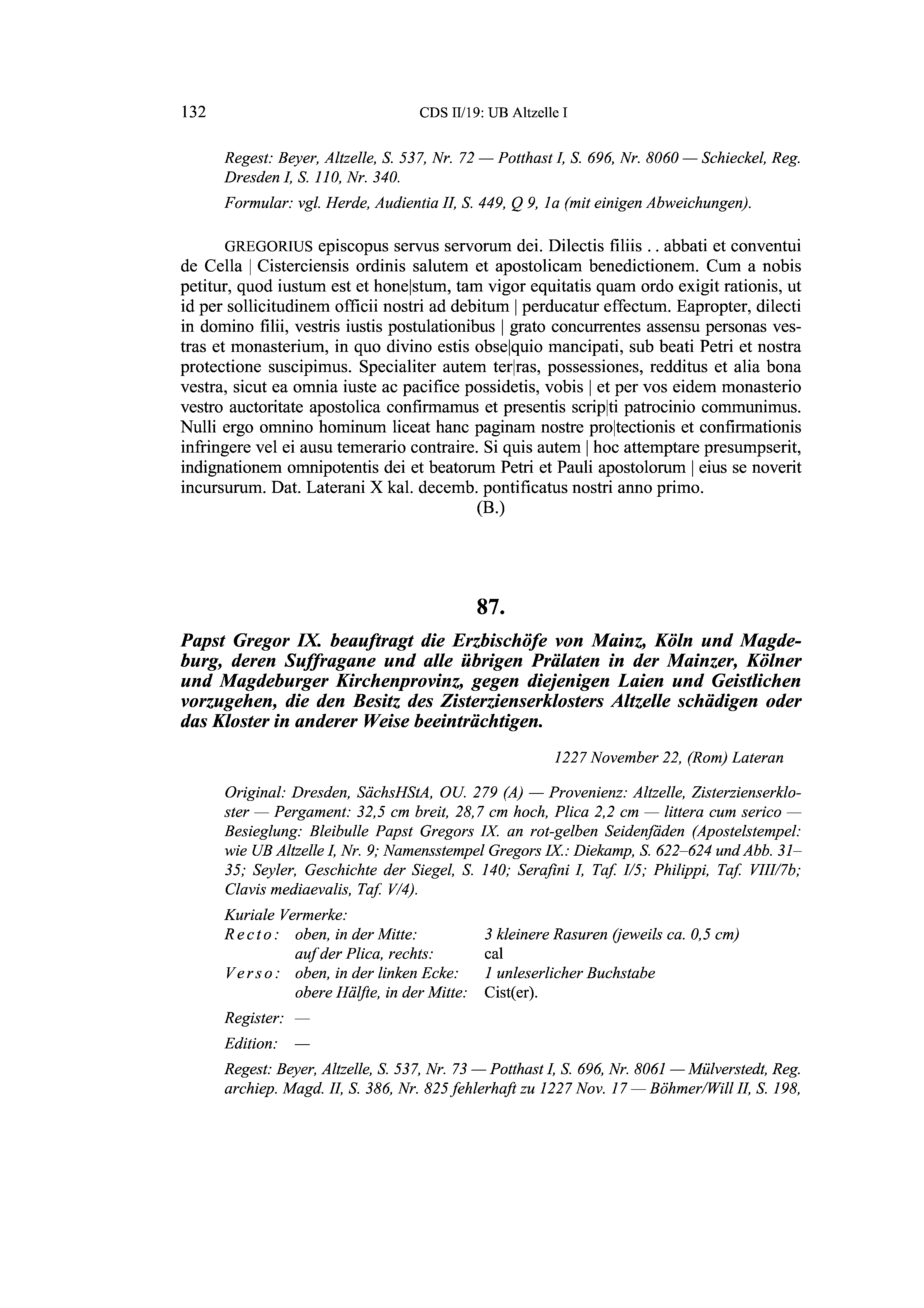 Historische Urkunde Seite 132 aus Band cds2_19