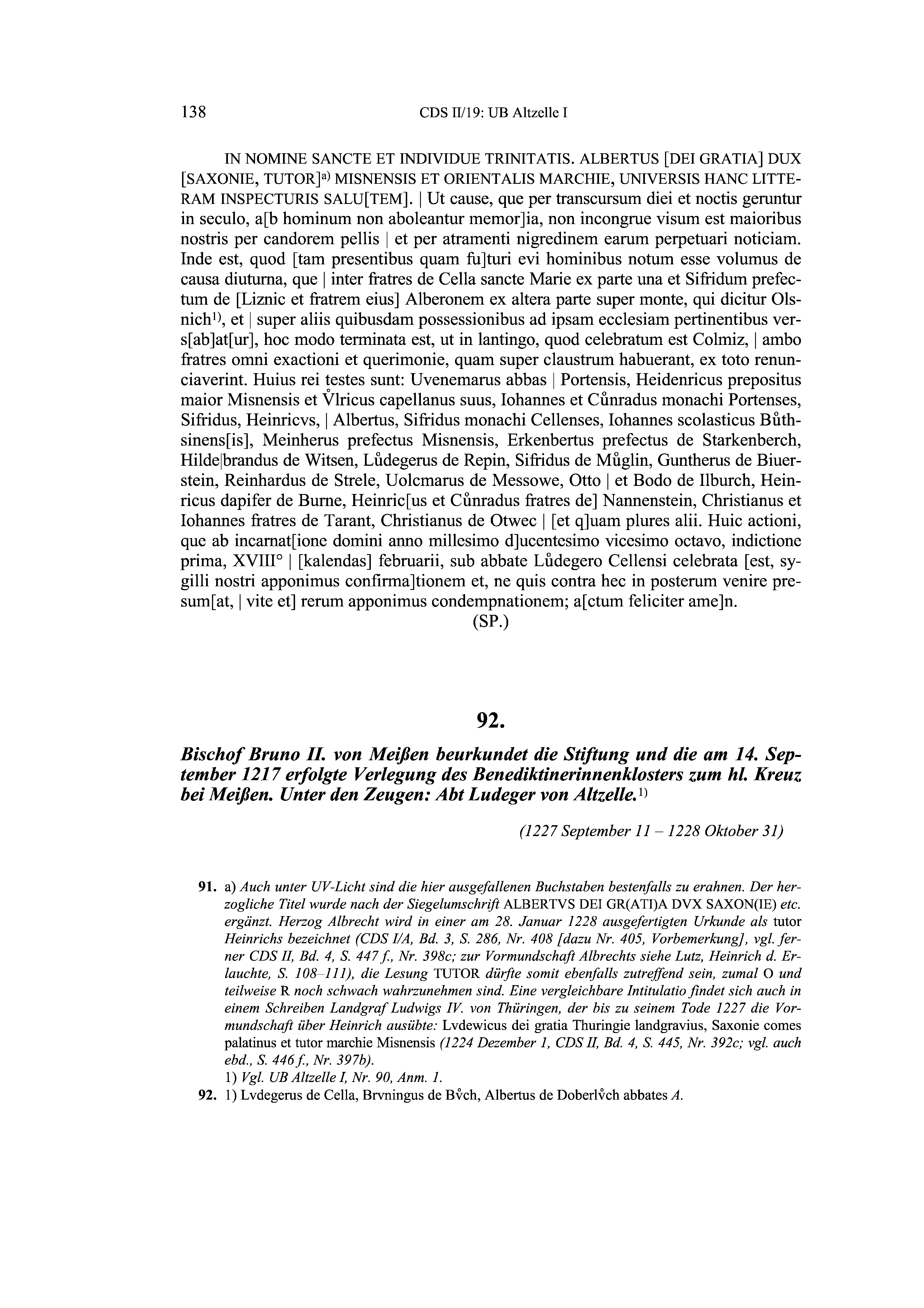 Historische Urkunde Seite 138 aus Band cds2_19