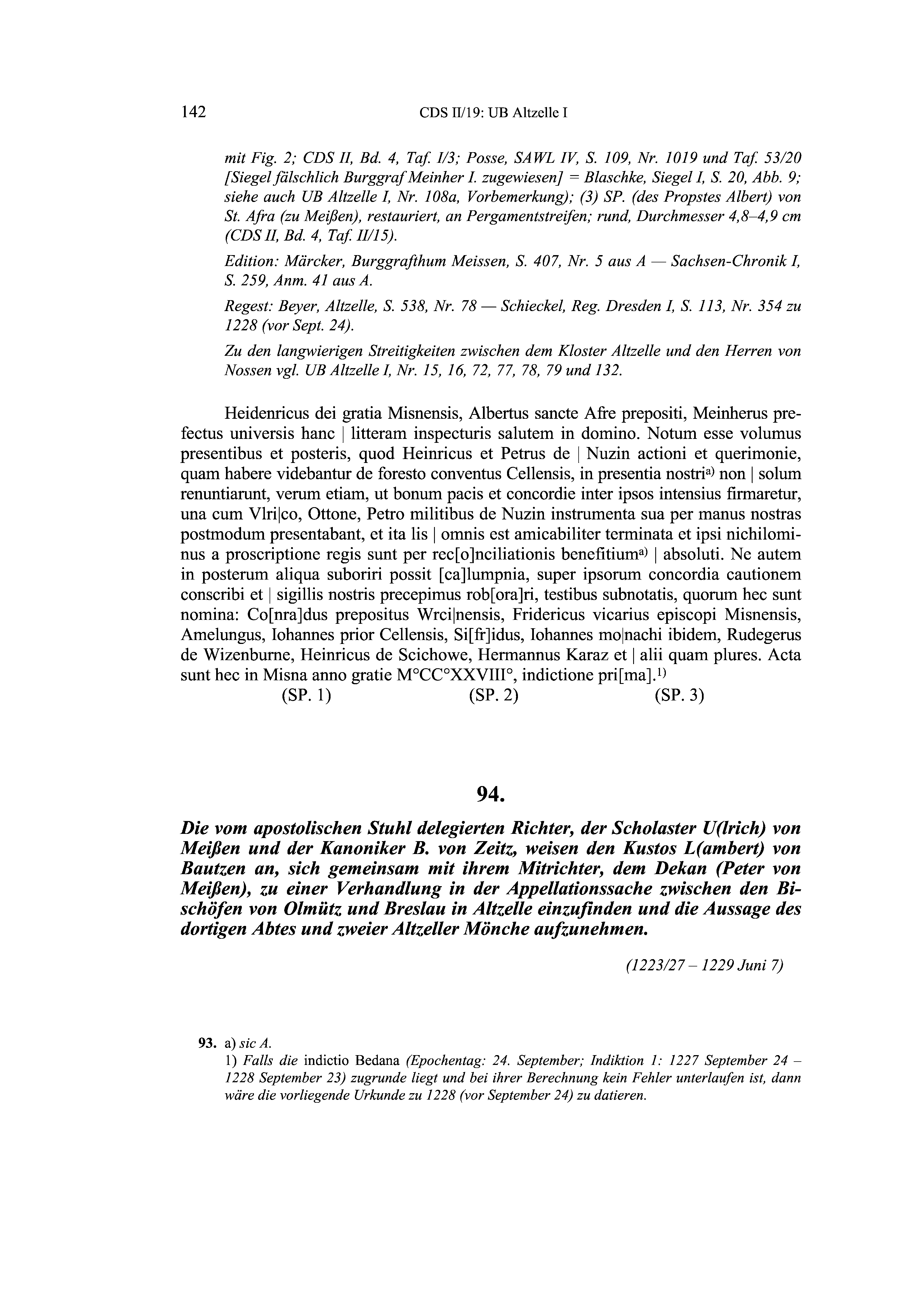 Historische Urkunde Seite 142 aus Band cds2_19