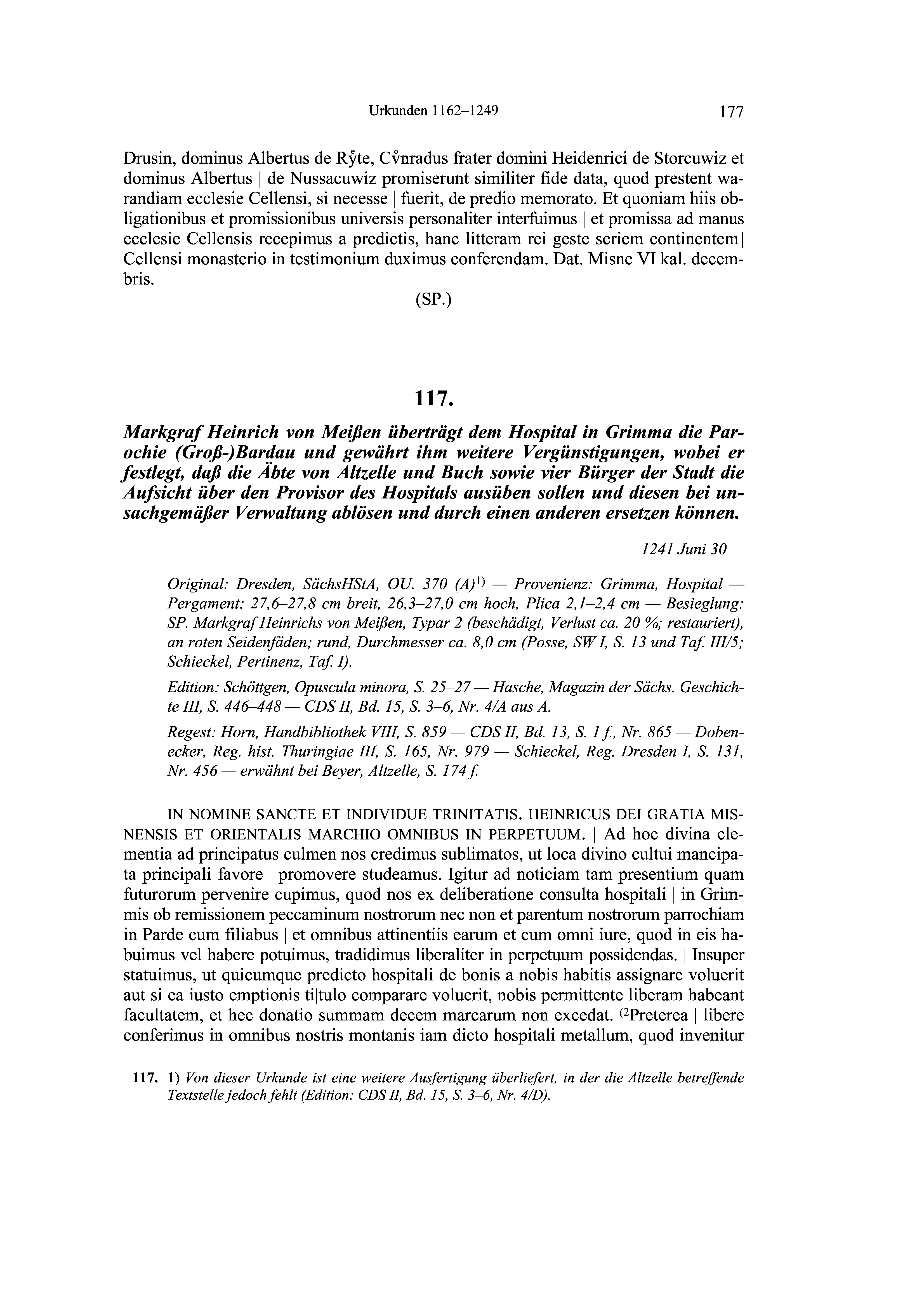 Historische Urkunde Seite 177 aus Band cds2_19