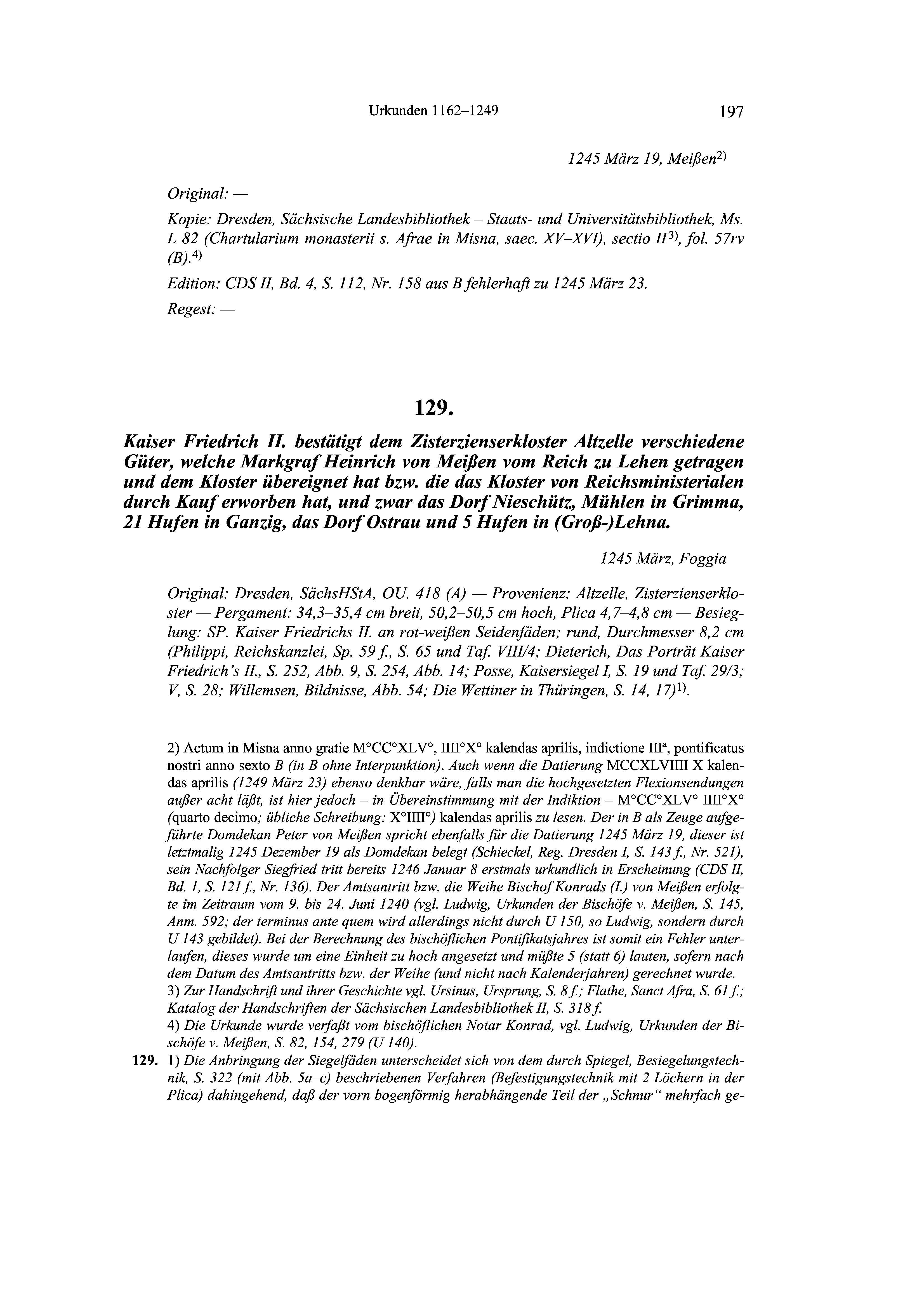 Historische Urkunde Seite 197 aus Band cds2_19