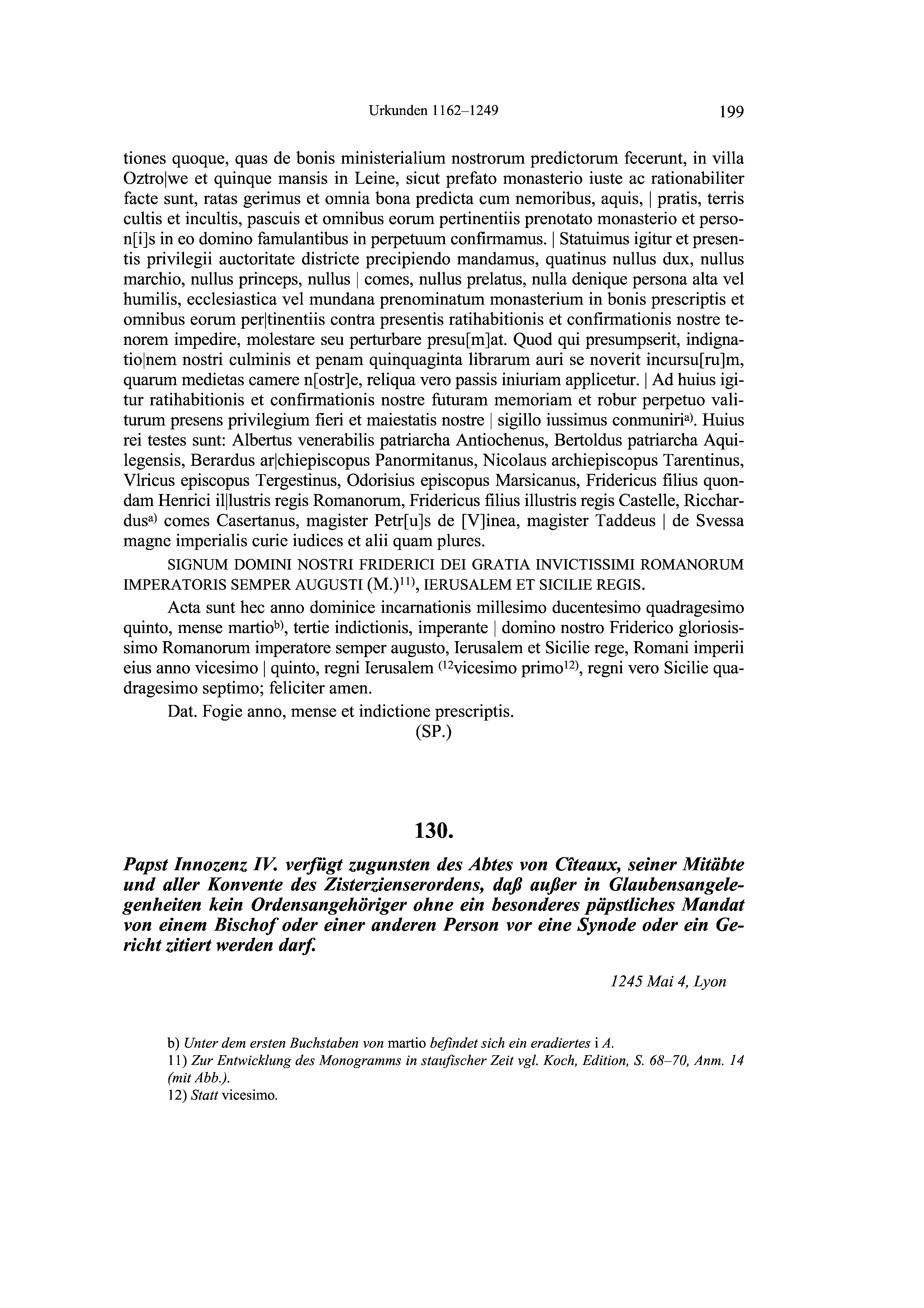 Historische Urkunde Seite 199 aus Band cds2_19