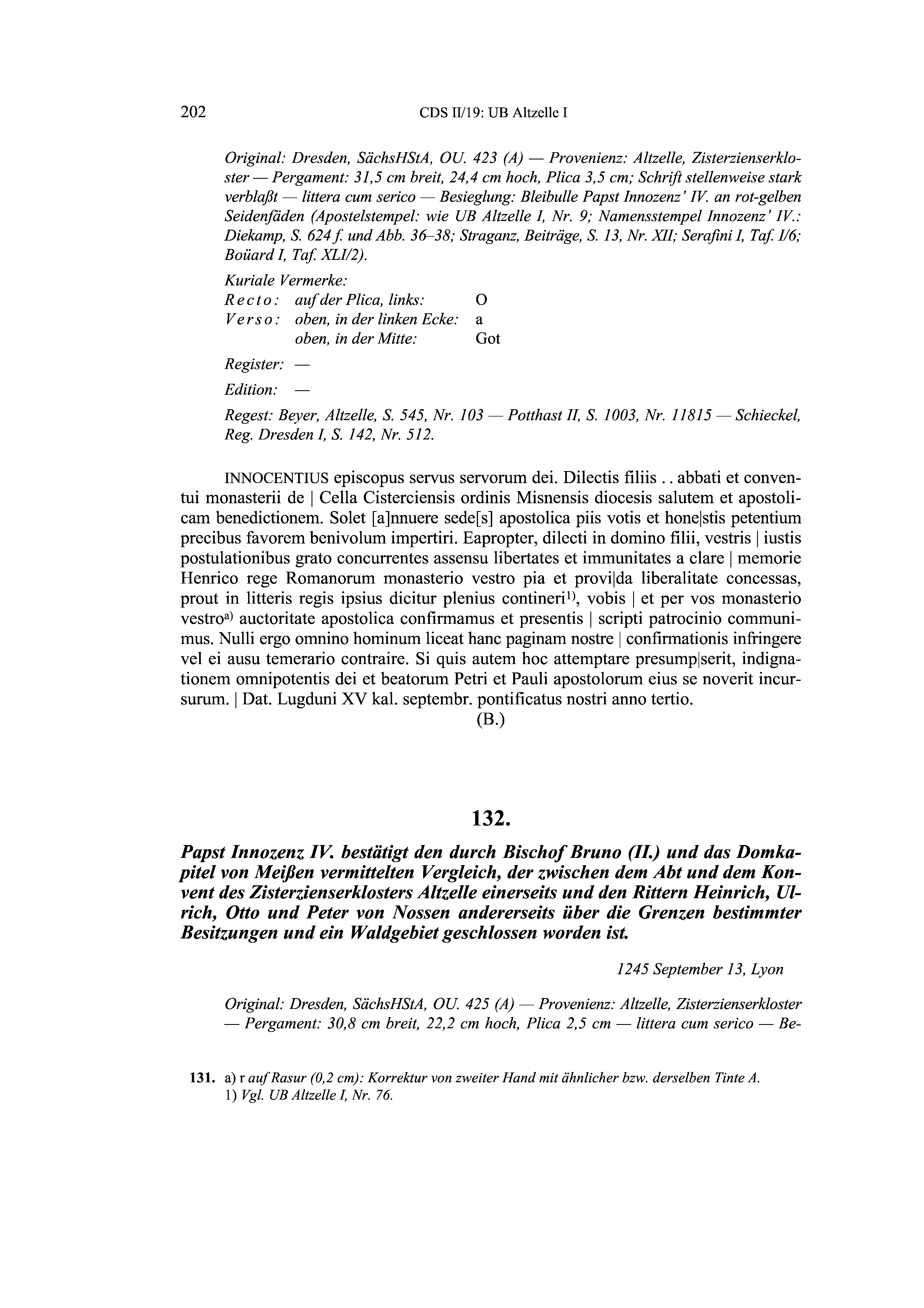 Historische Urkunde Seite 202 aus Band cds2_19