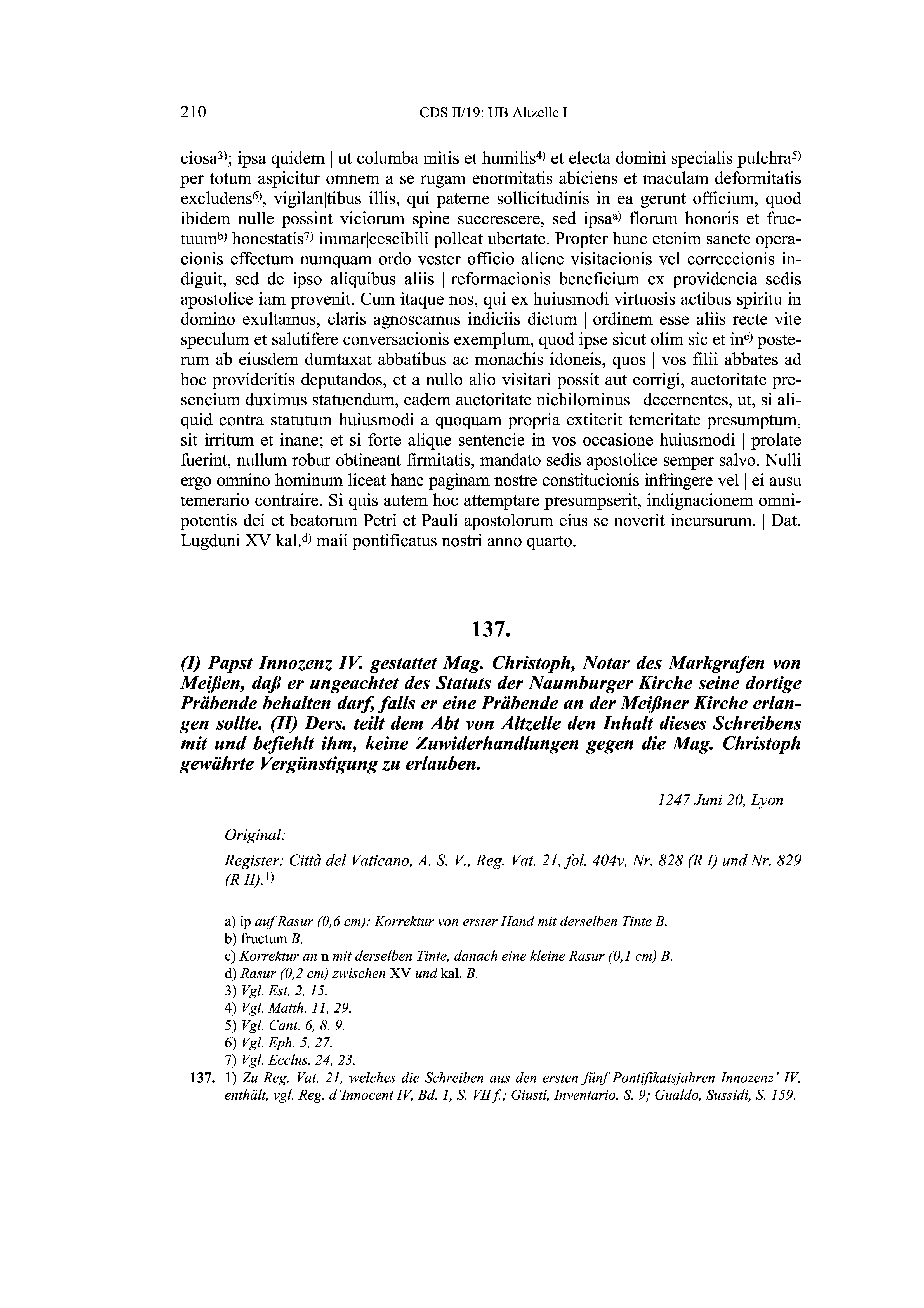 Historische Urkunde Seite 210 aus Band cds2_19
