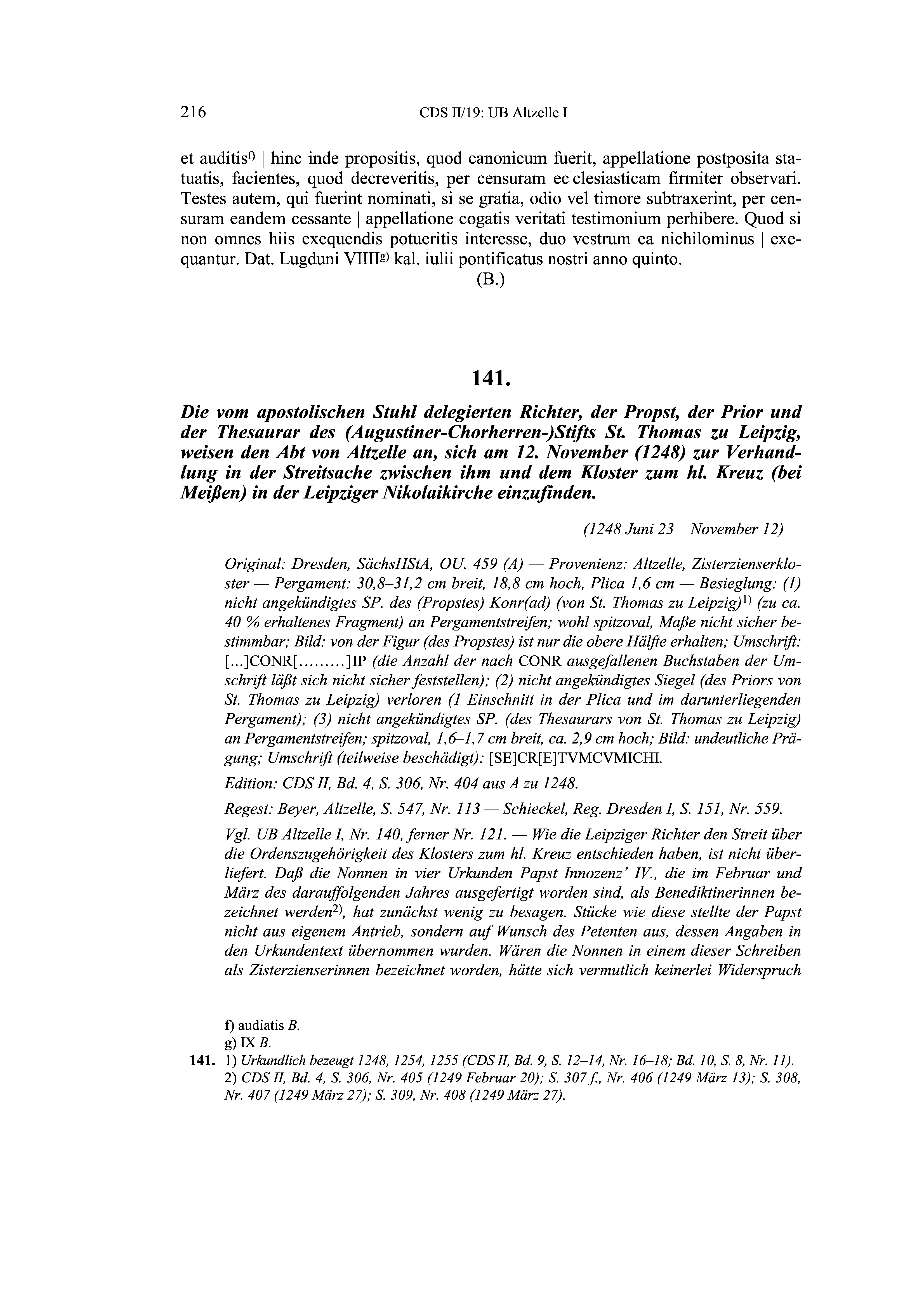 Historische Urkunde Seite 216 aus Band cds2_19