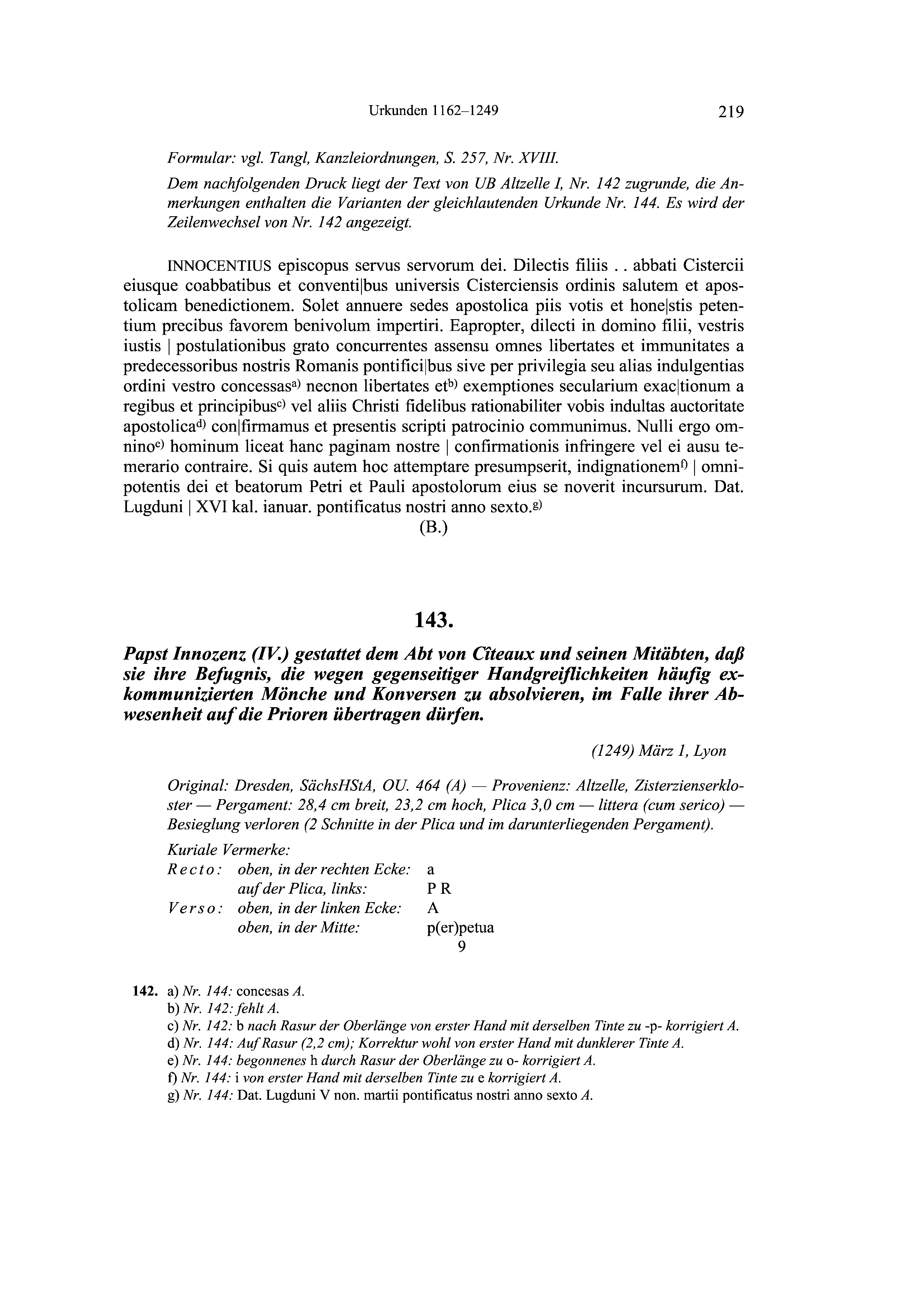 Historische Urkunde Seite 219 aus Band cds2_19