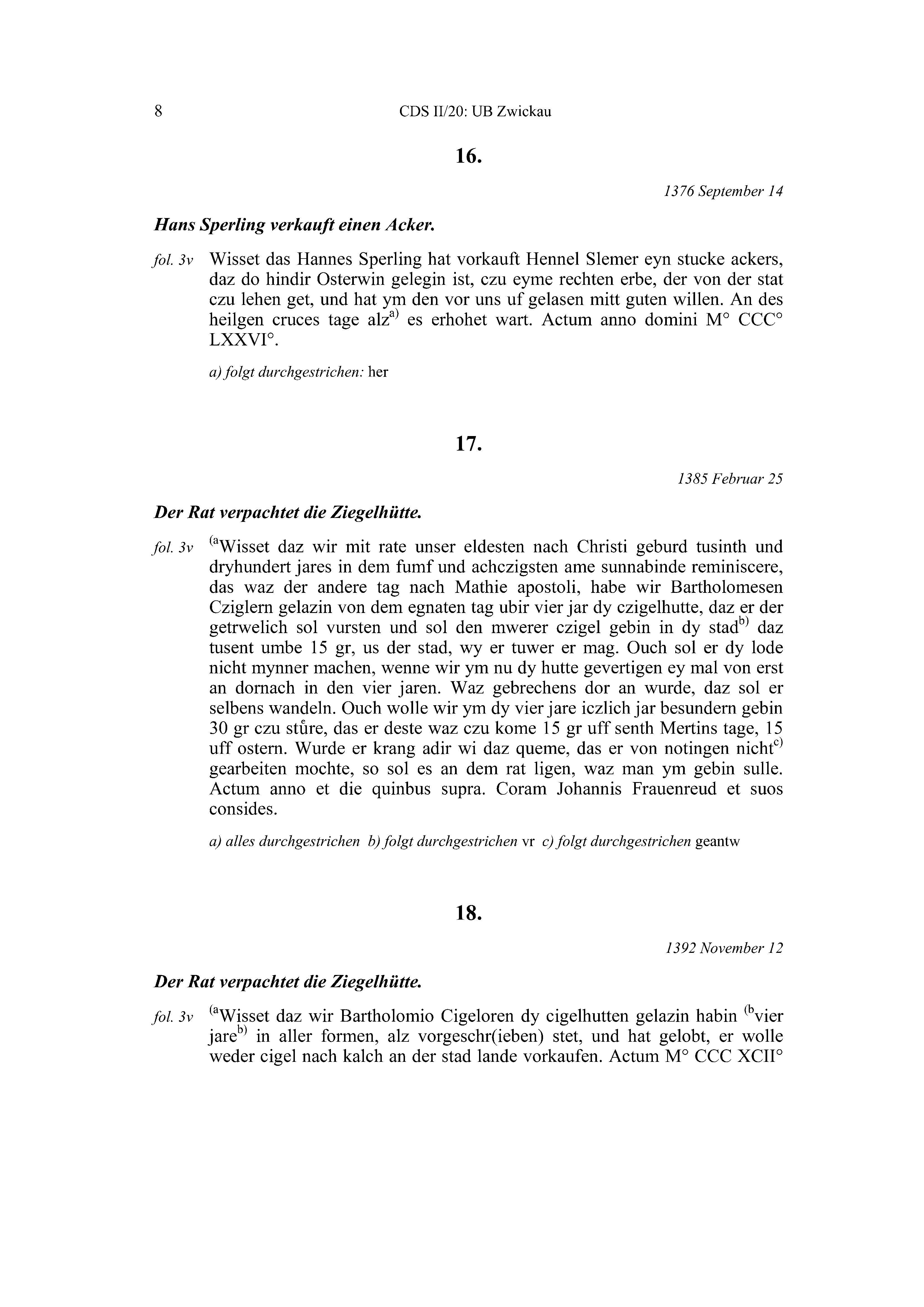 Historische Urkunde Seite 8 aus Band cds2_20
