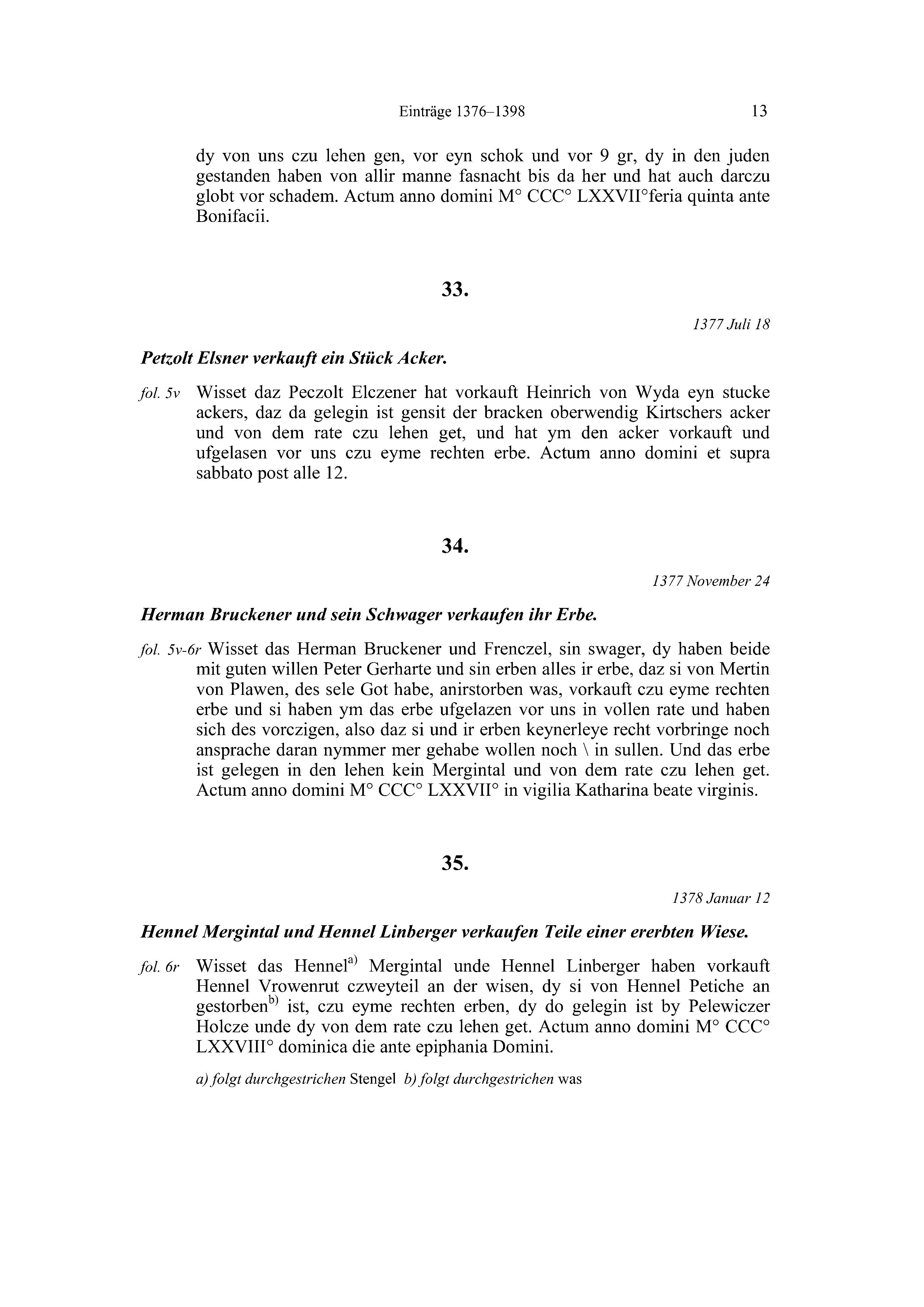 Historische Urkunde Seite 13 aus Band cds2_20