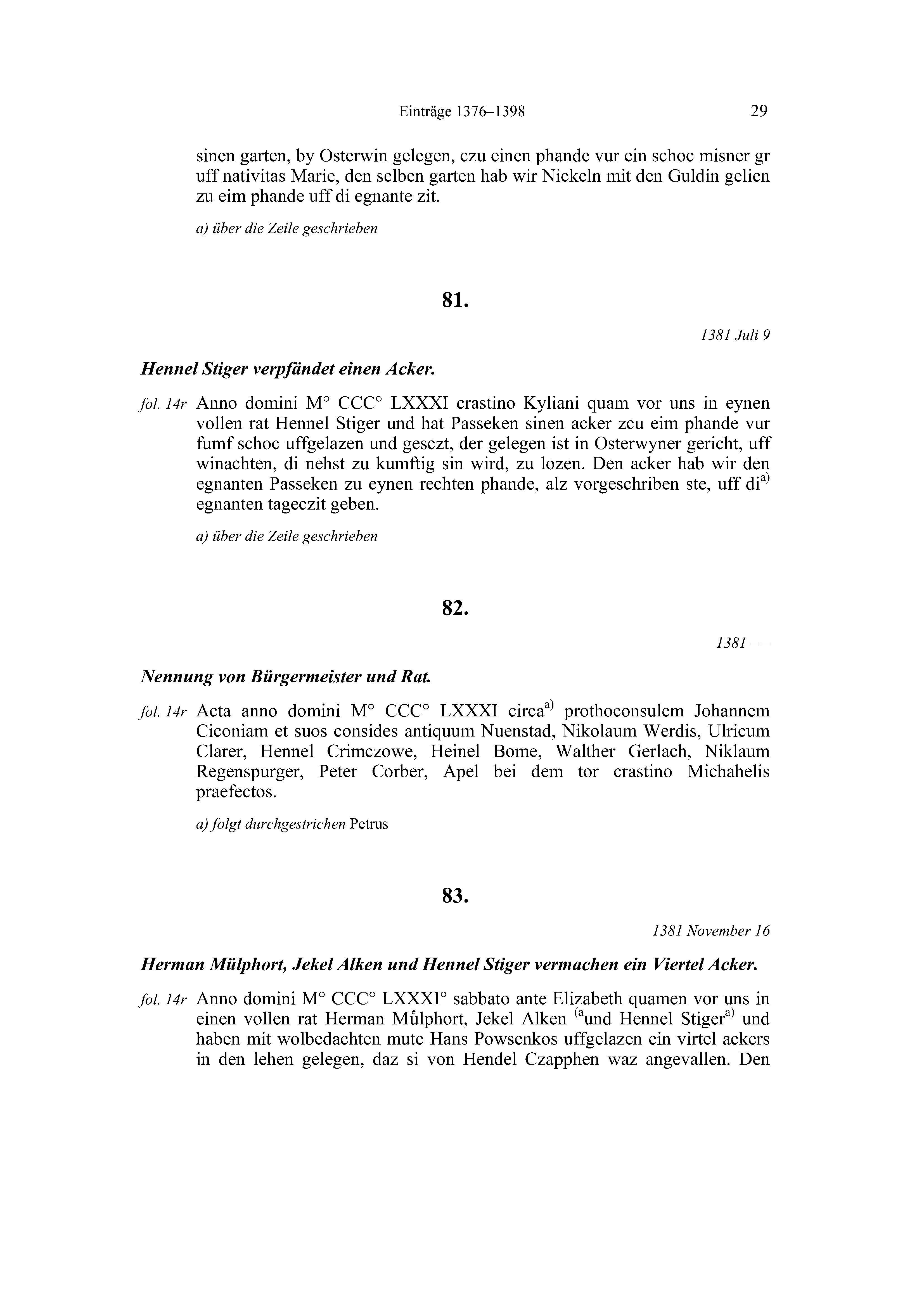 Historische Urkunde Seite 29 aus Band cds2_20