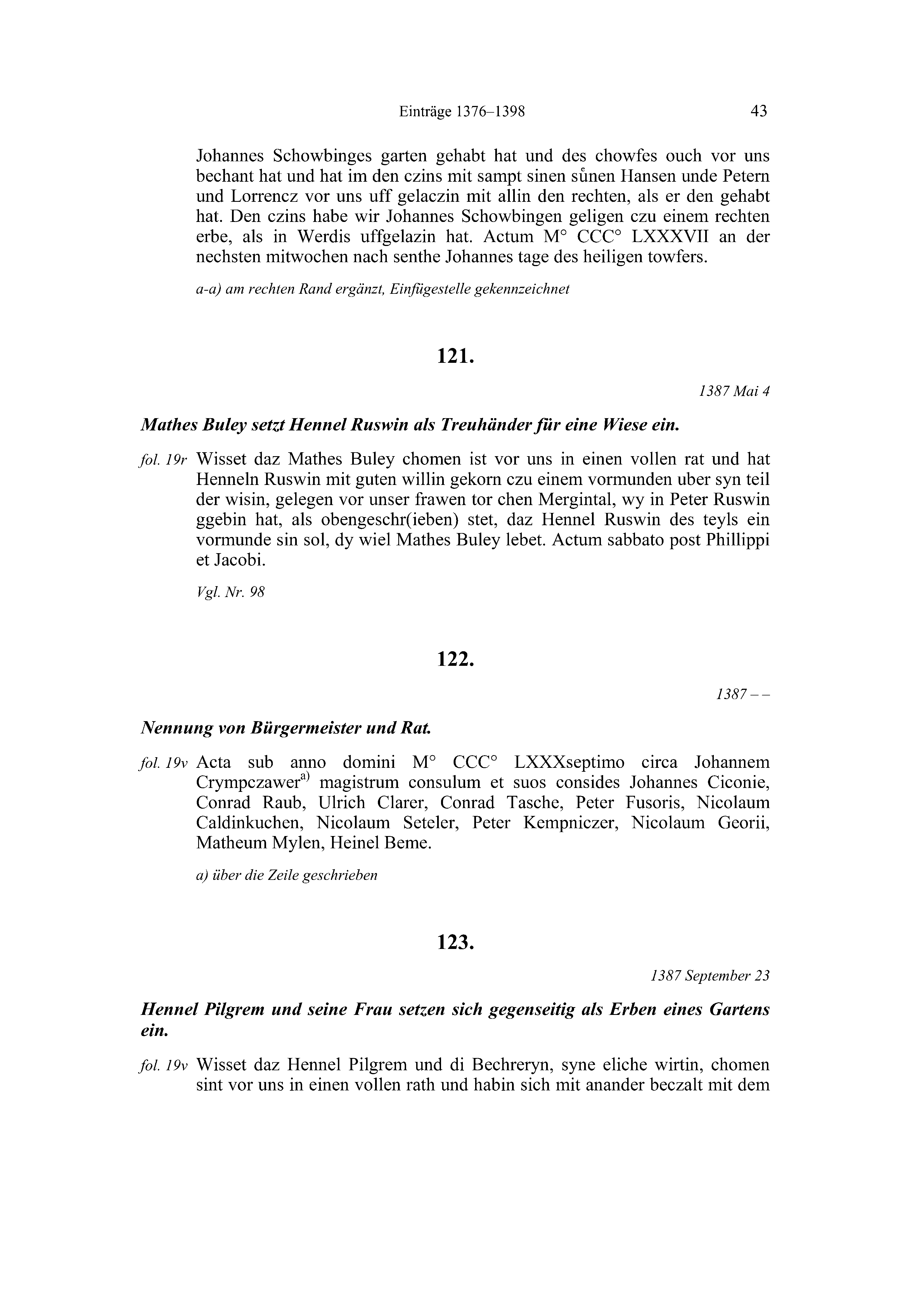 Historische Urkunde Seite 43 aus Band cds2_20