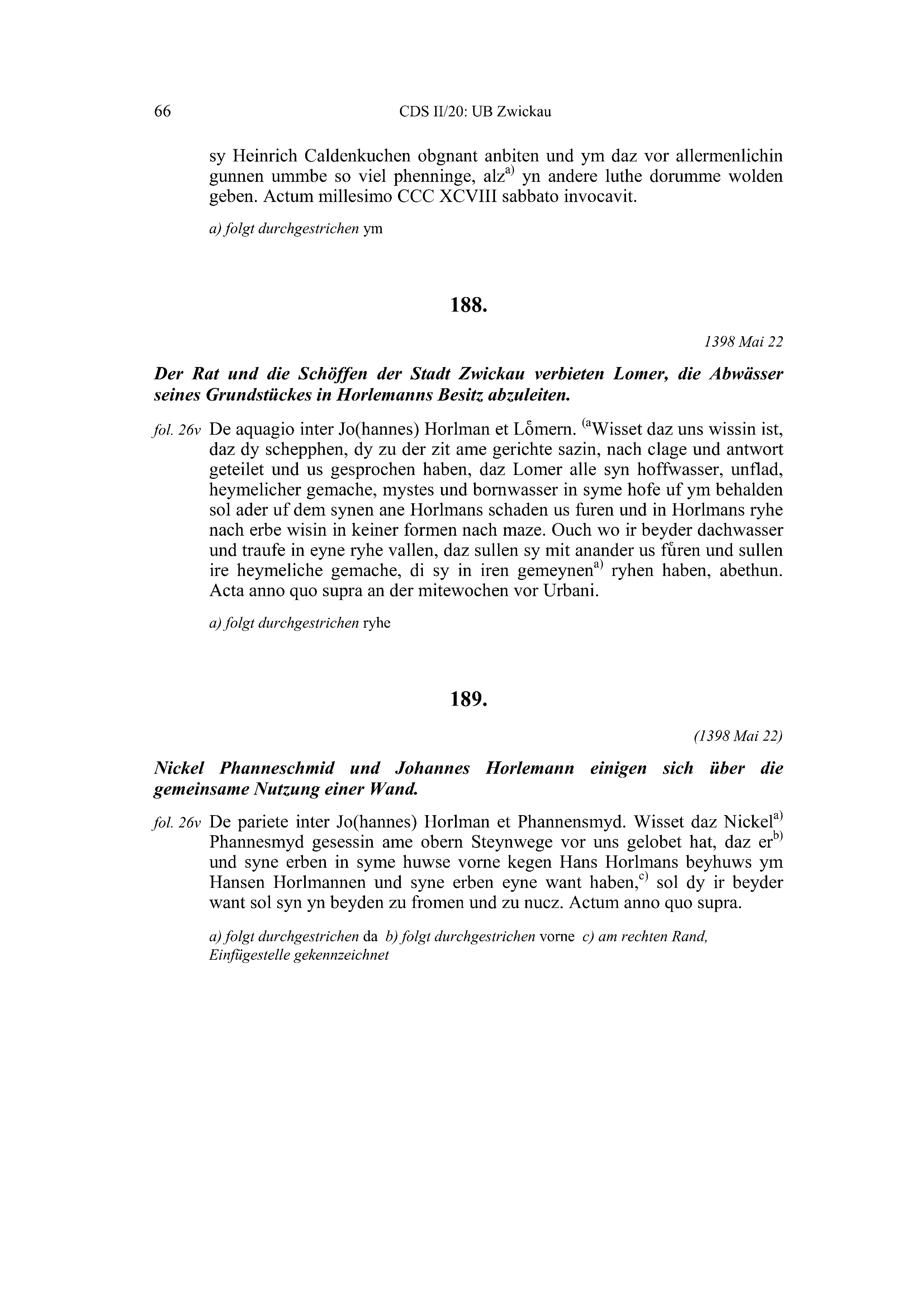 Historische Urkunde Seite 66 aus Band cds2_20