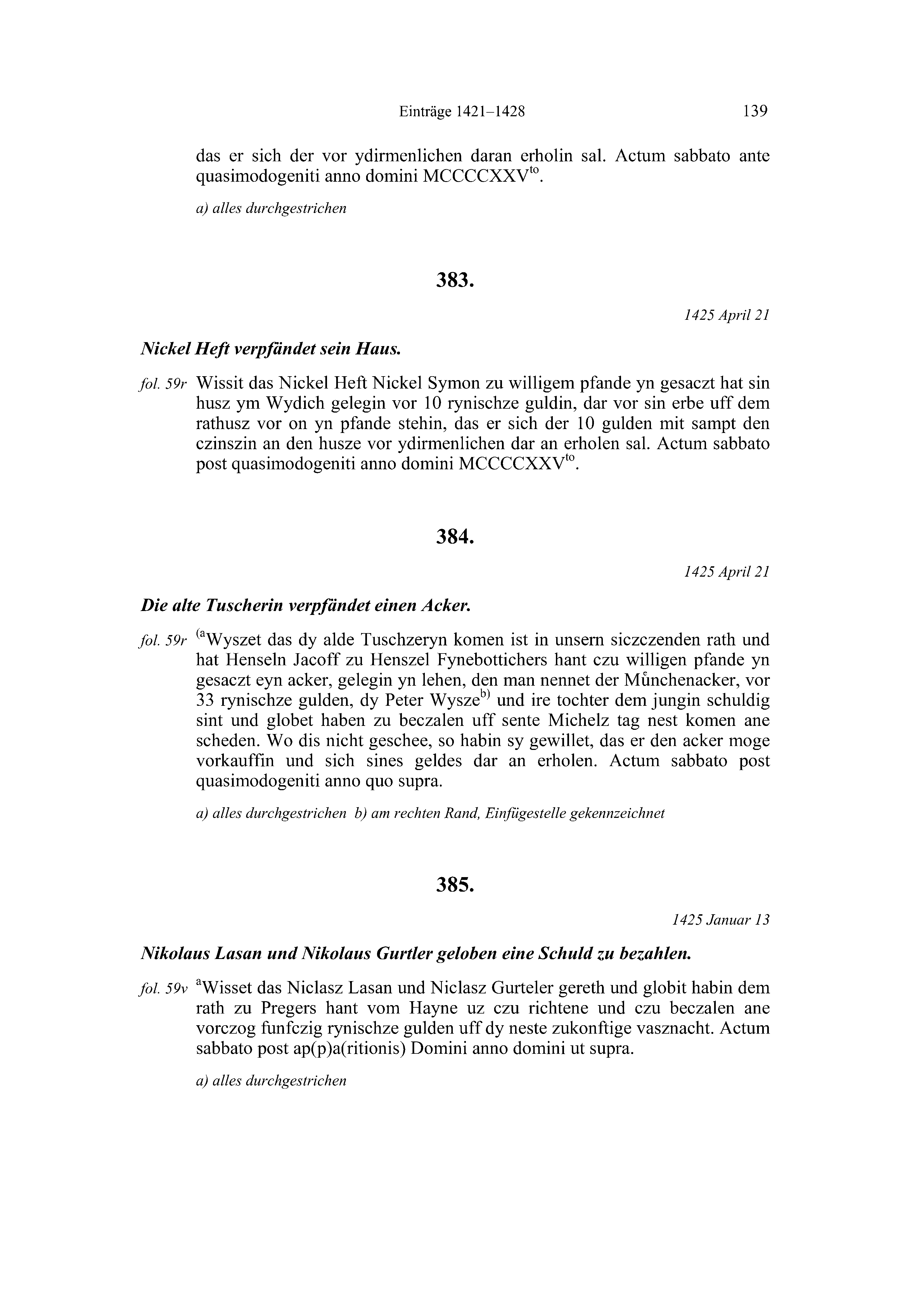 Historische Urkunde Seite 139 aus Band cds2_20