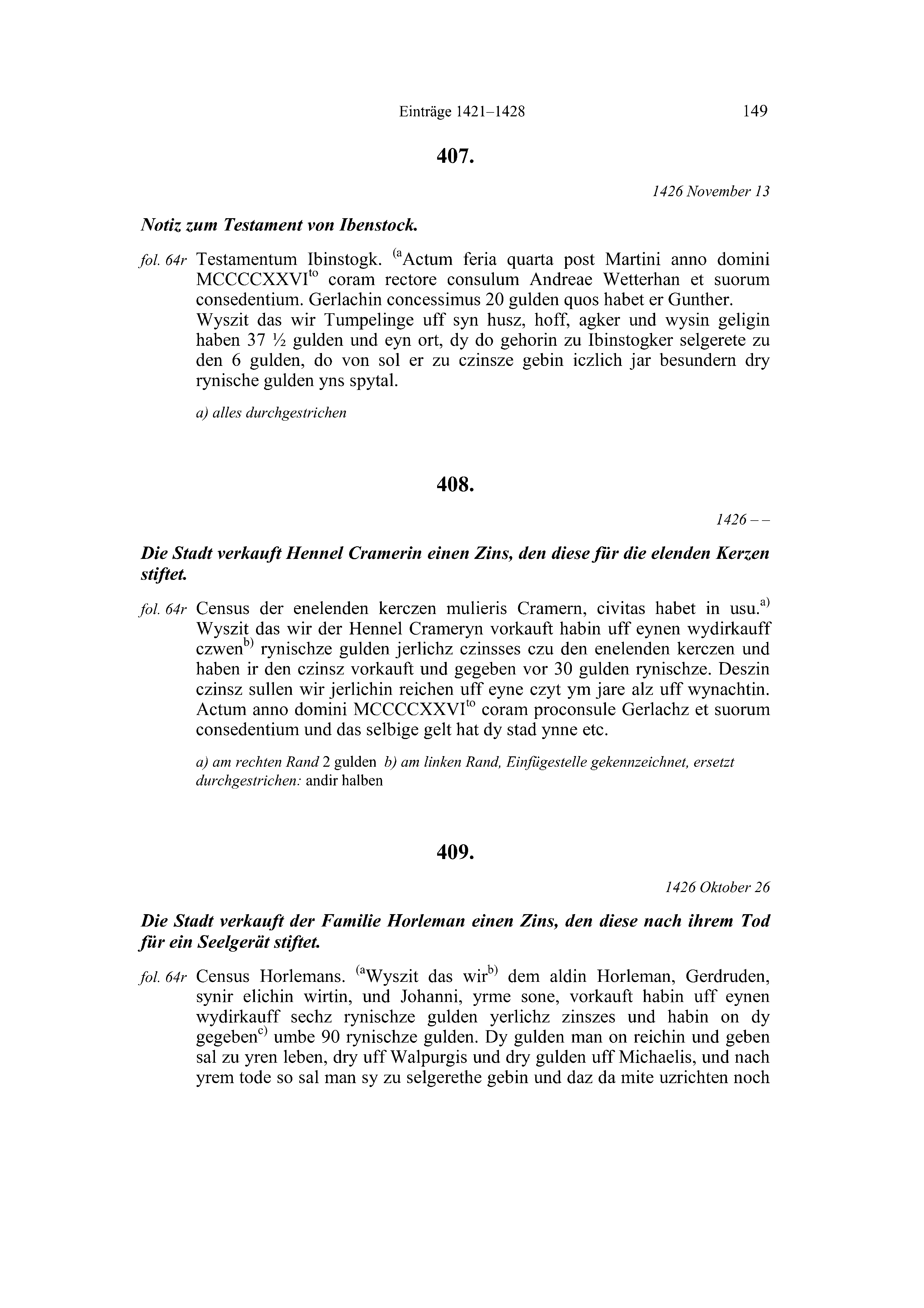 Historische Urkunde Seite 149 aus Band cds2_20