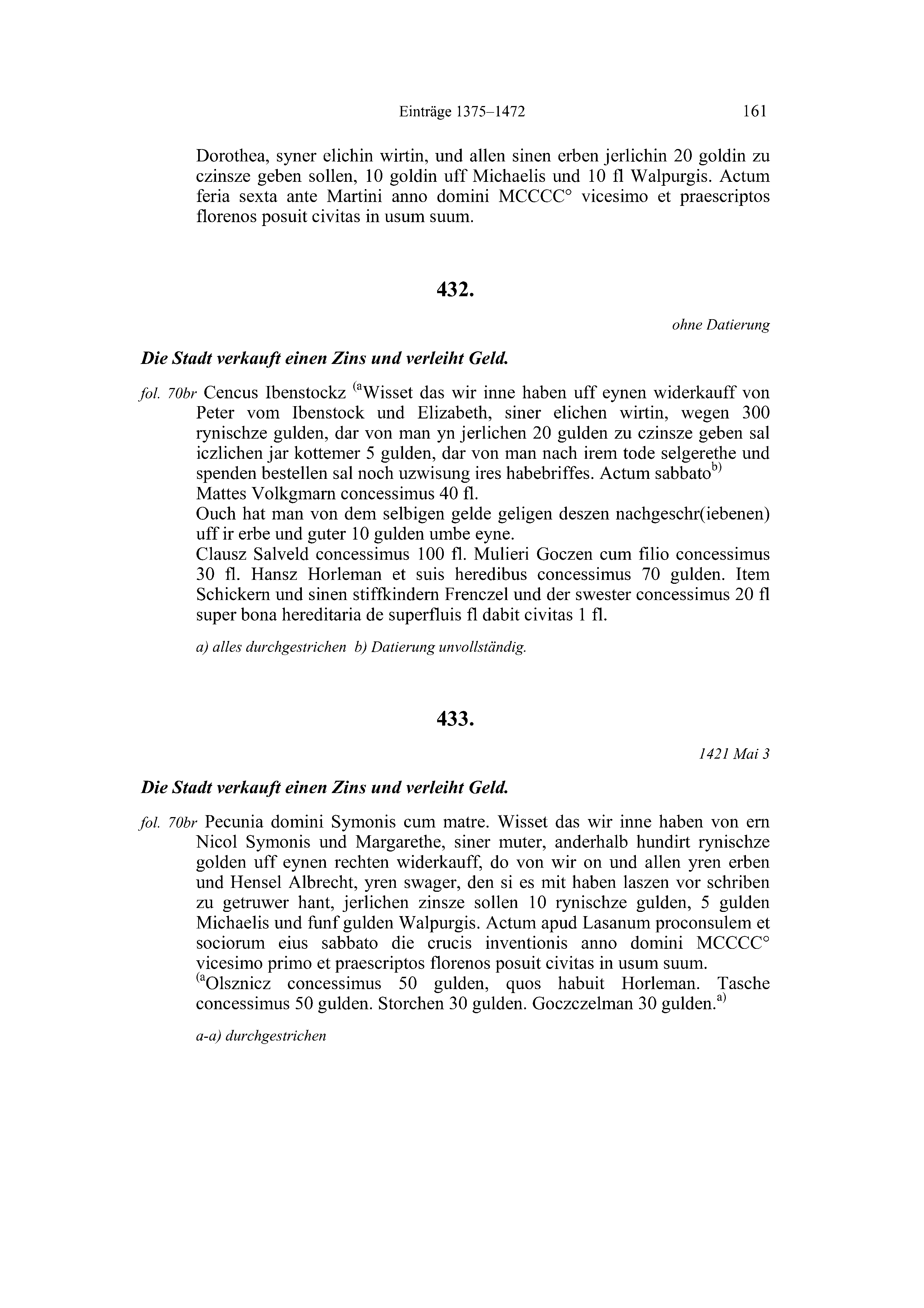 Historische Urkunde Seite 161 aus Band cds2_20