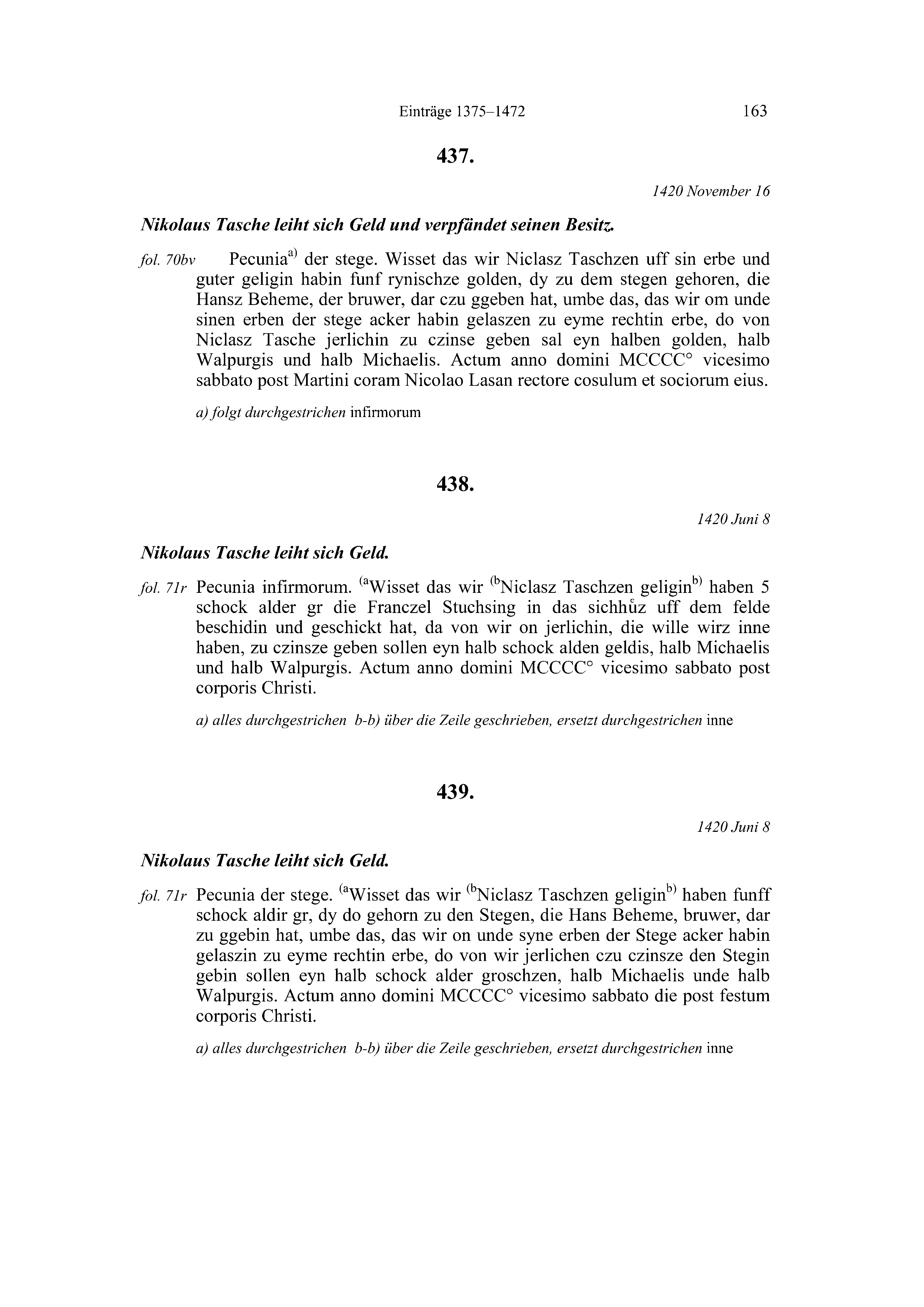 Historische Urkunde Seite 163 aus Band cds2_20