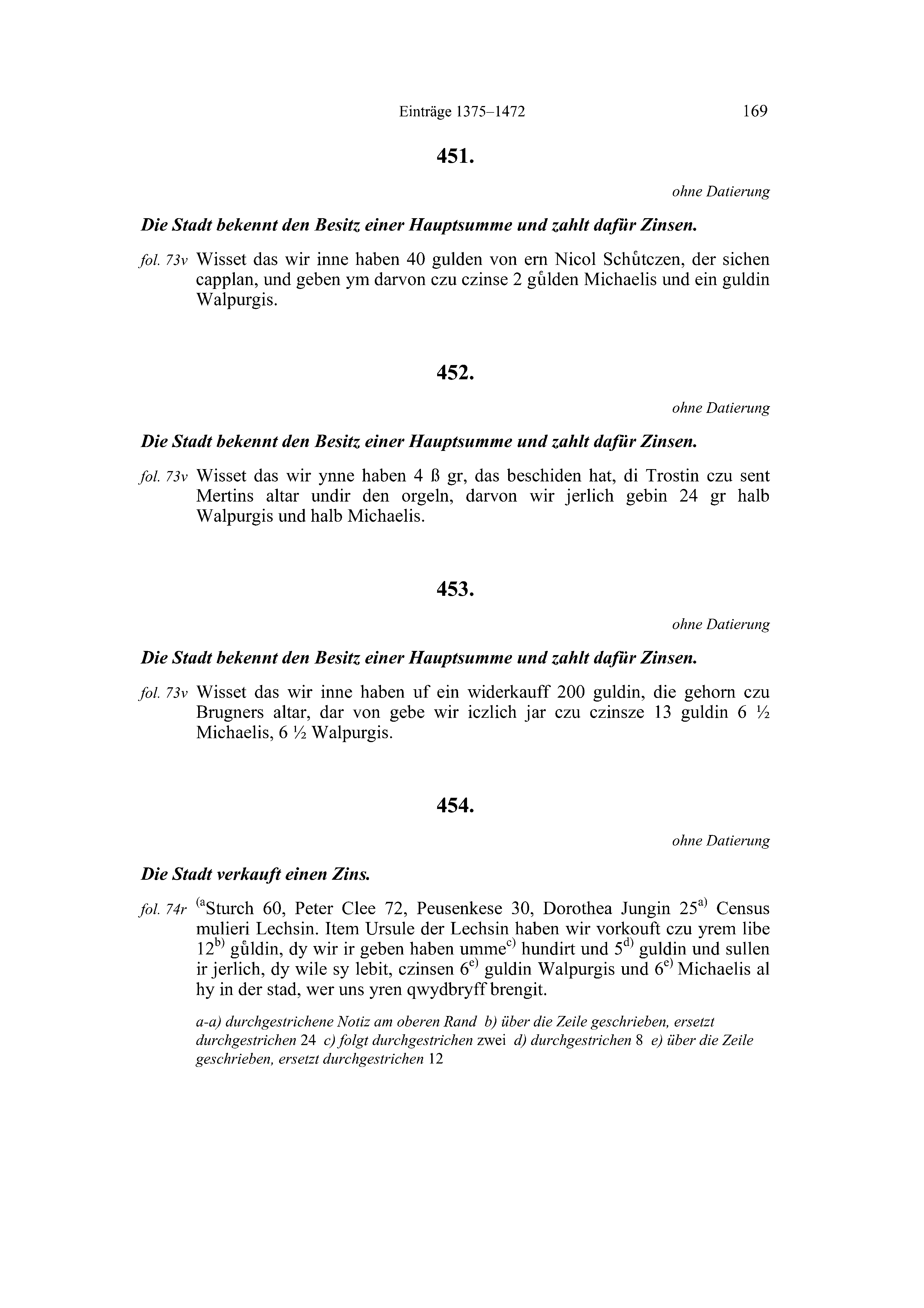 Historische Urkunde Seite 169 aus Band cds2_20