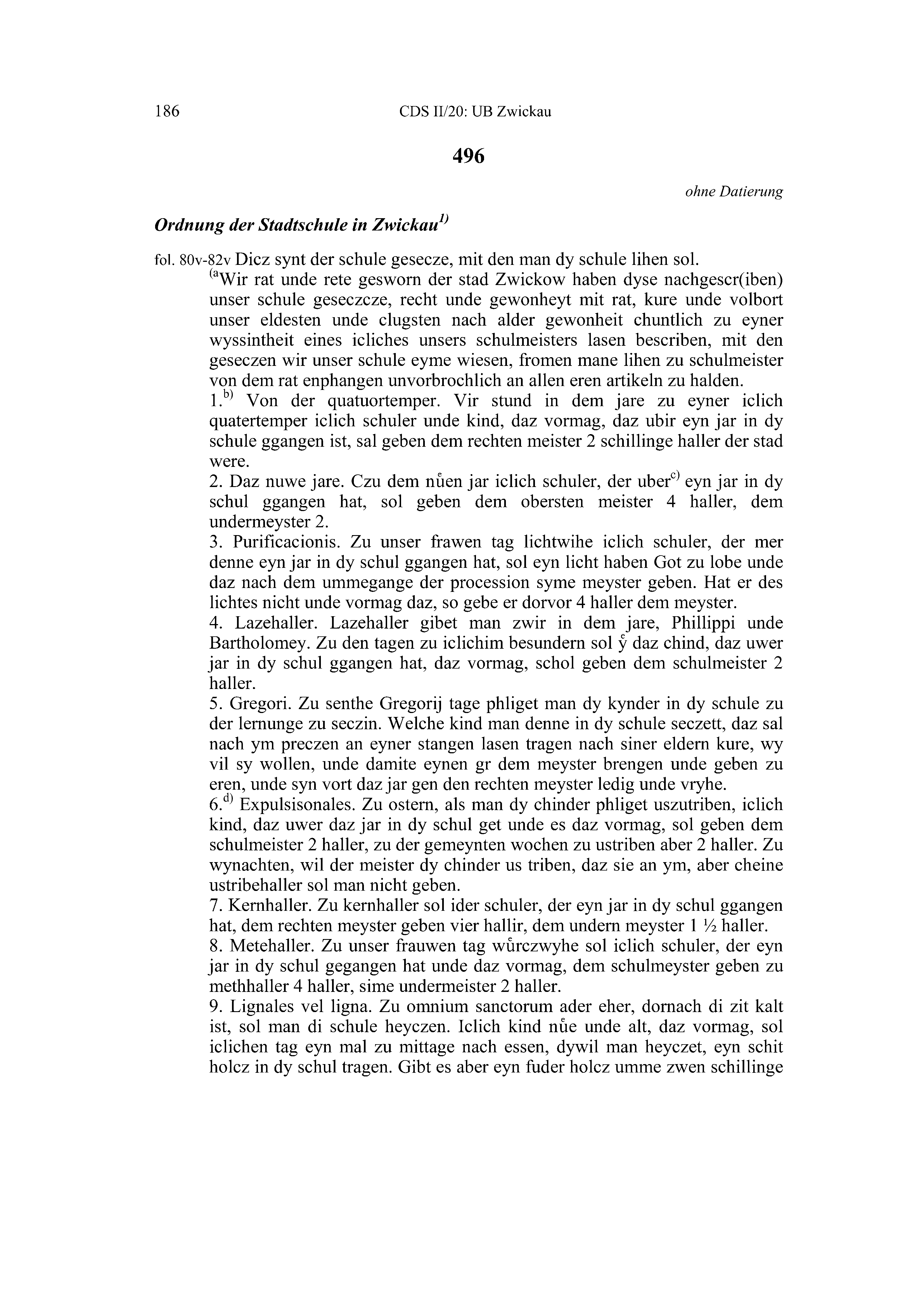Historische Urkunde Seite 186 aus Band cds2_20