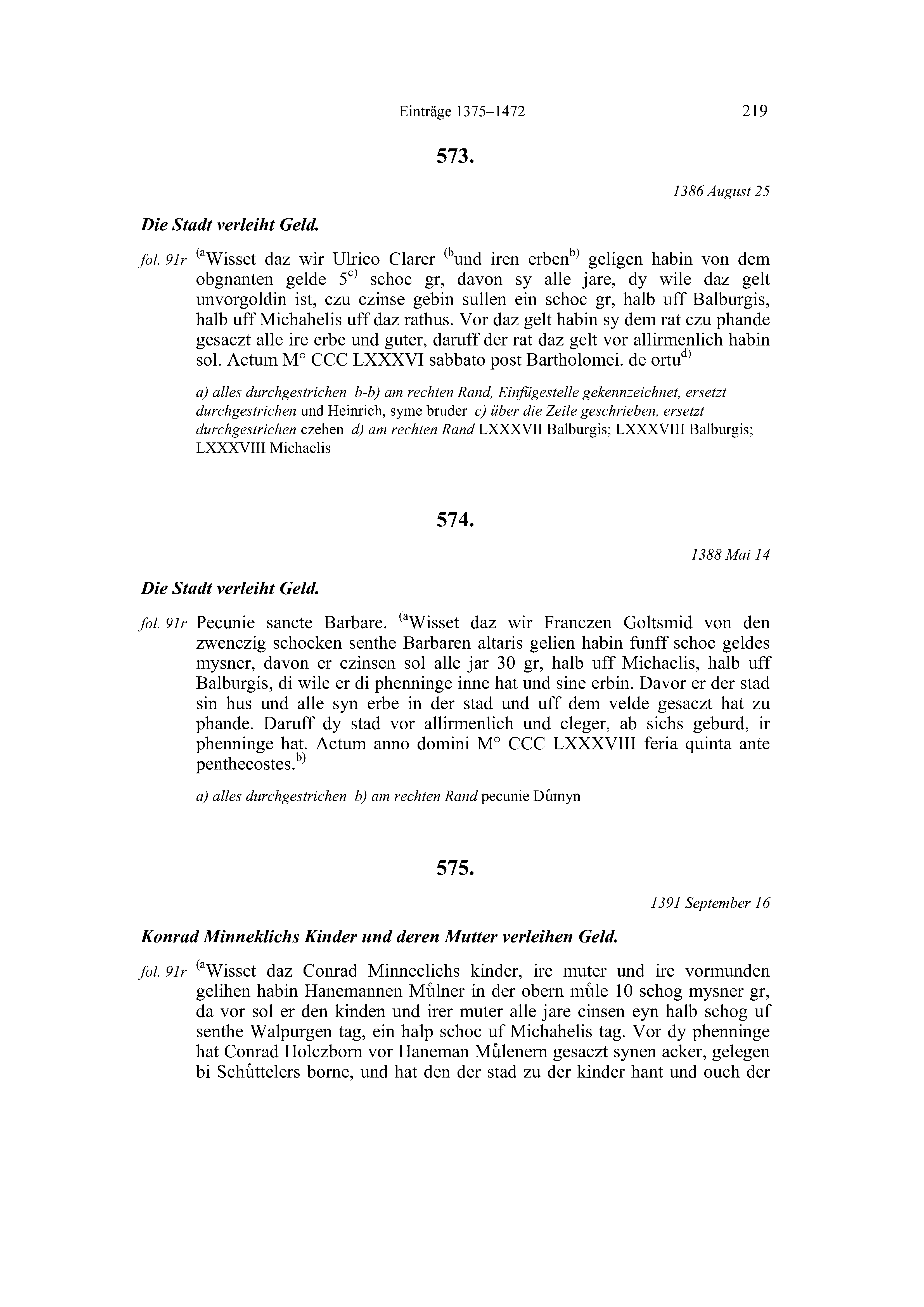 Historische Urkunde Seite 219 aus Band cds2_20