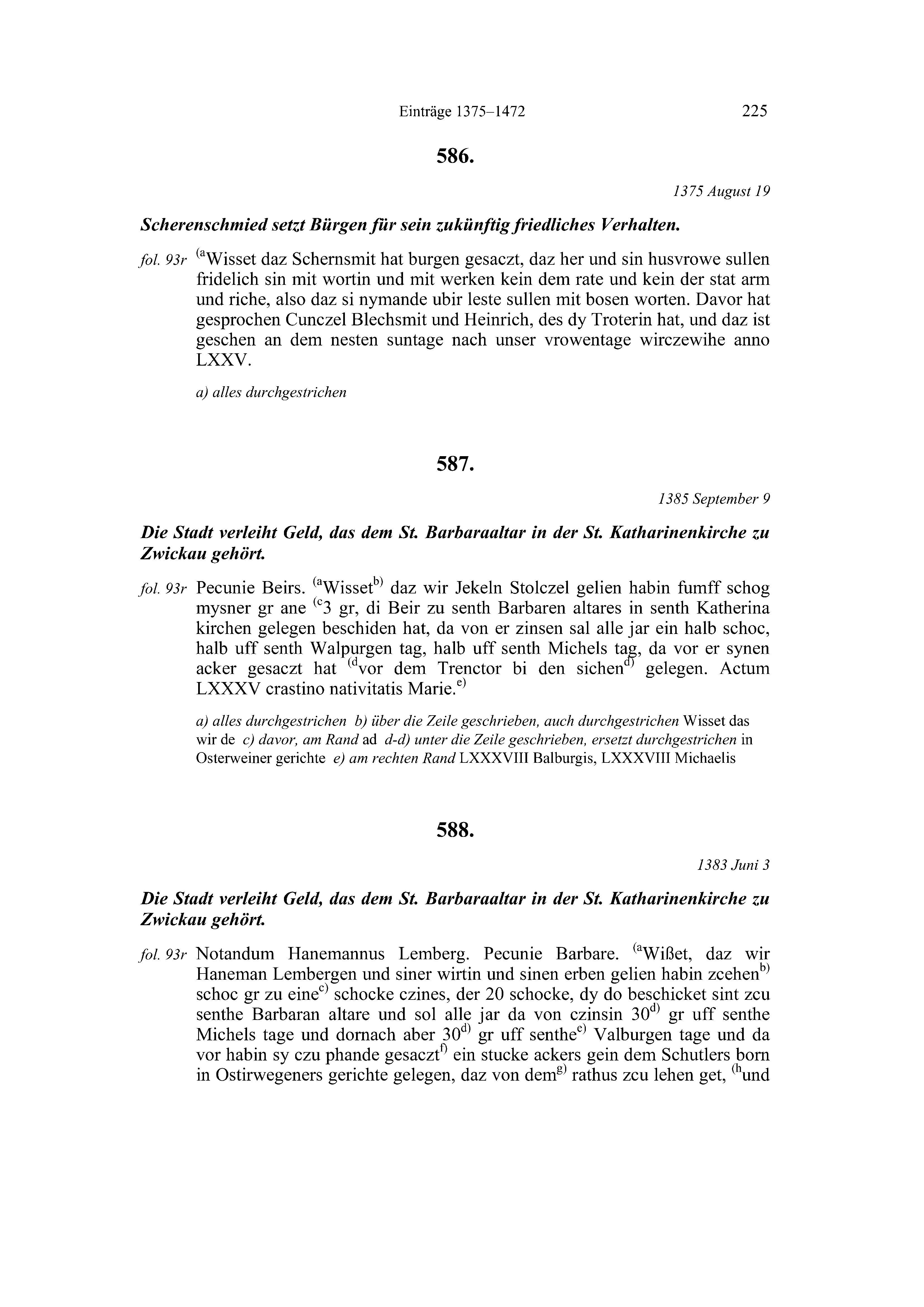Historische Urkunde Seite 225 aus Band cds2_20