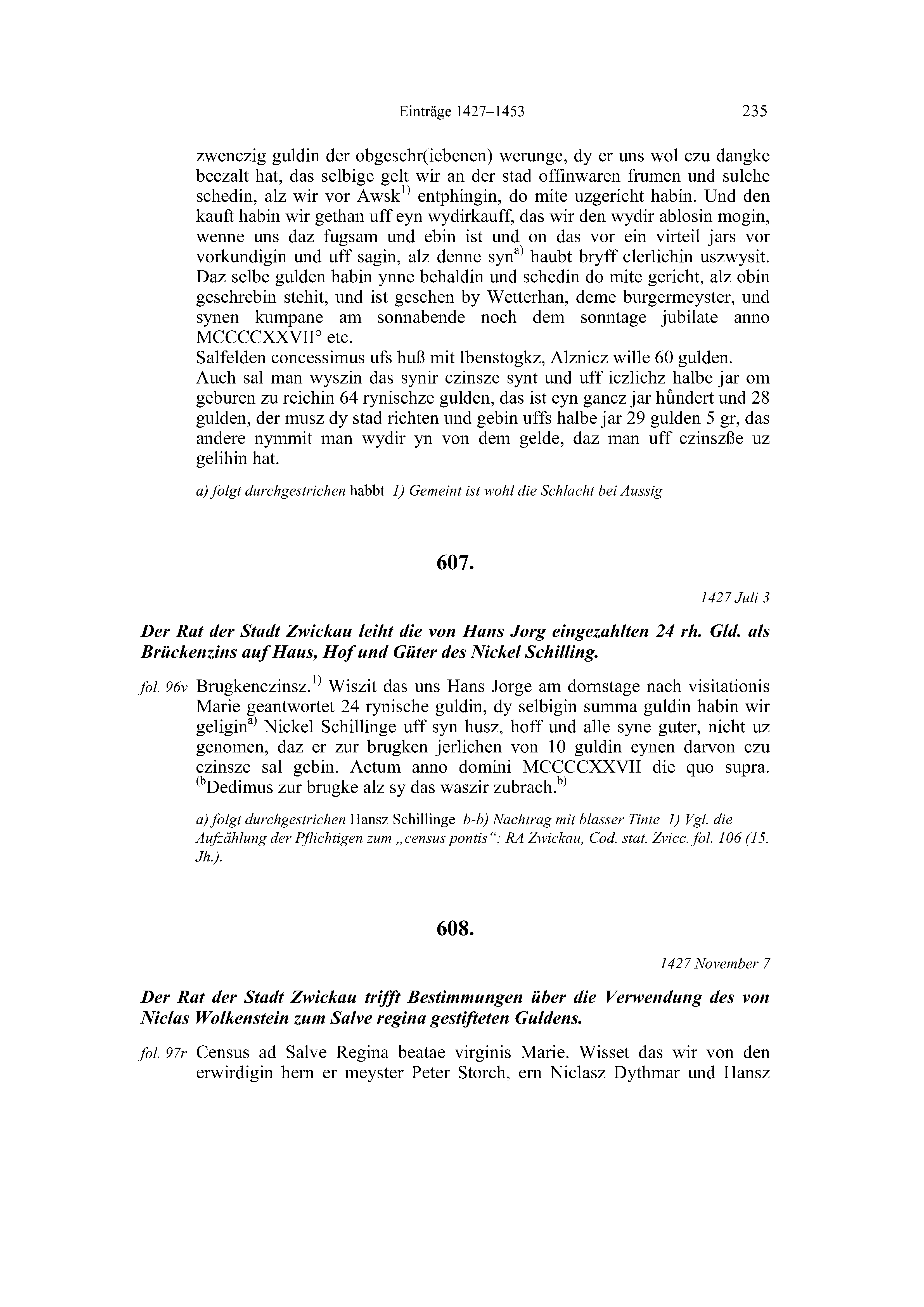Historische Urkunde Seite 235 aus Band cds2_20